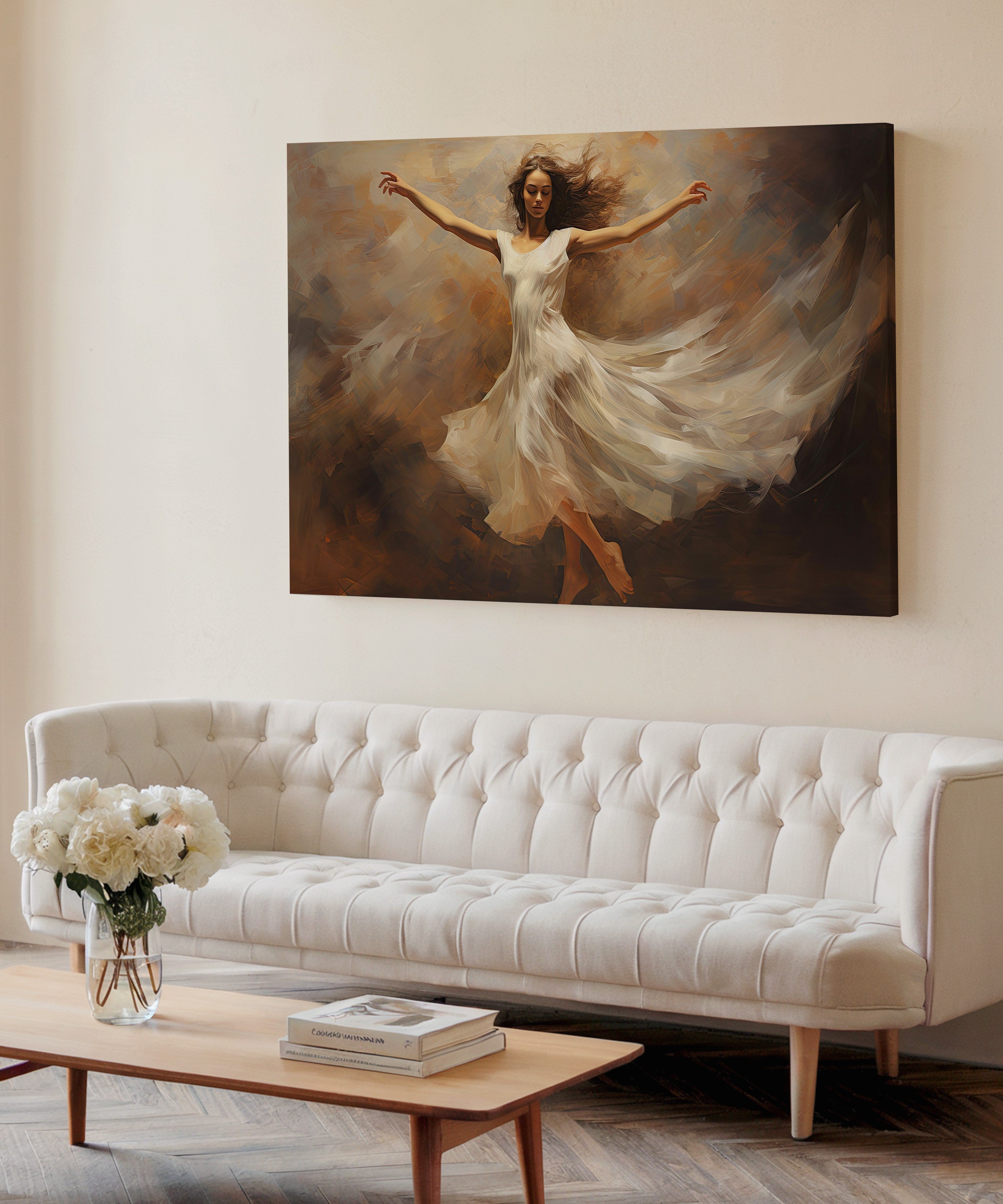 Free Woman | Yağlıboya dokulu canvas baskı