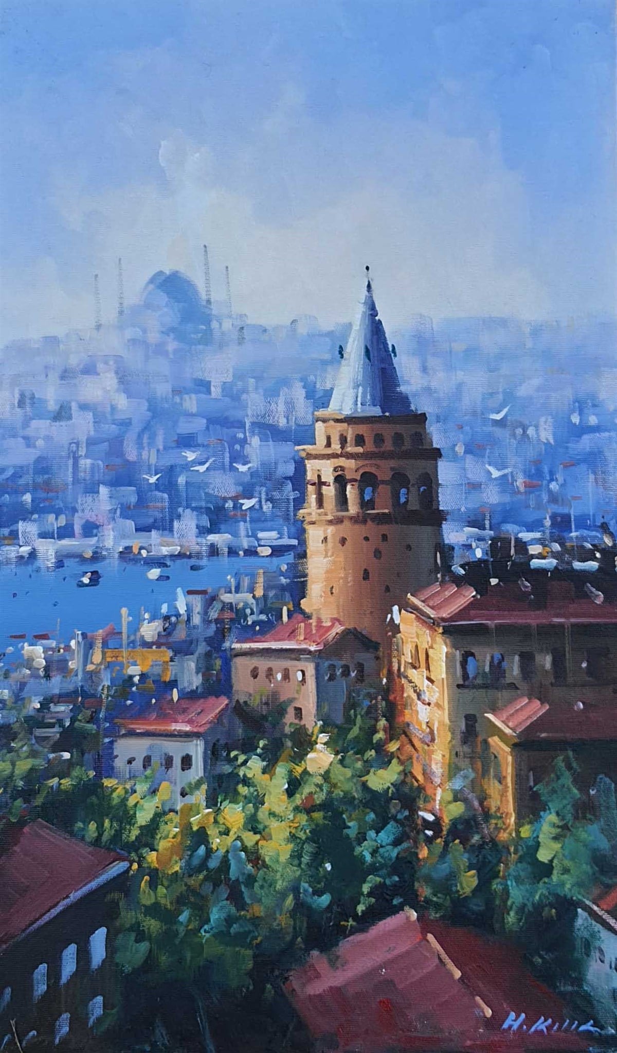 Galata Kulesi | Yağlı Boya TabloKüçük ebat tablolar