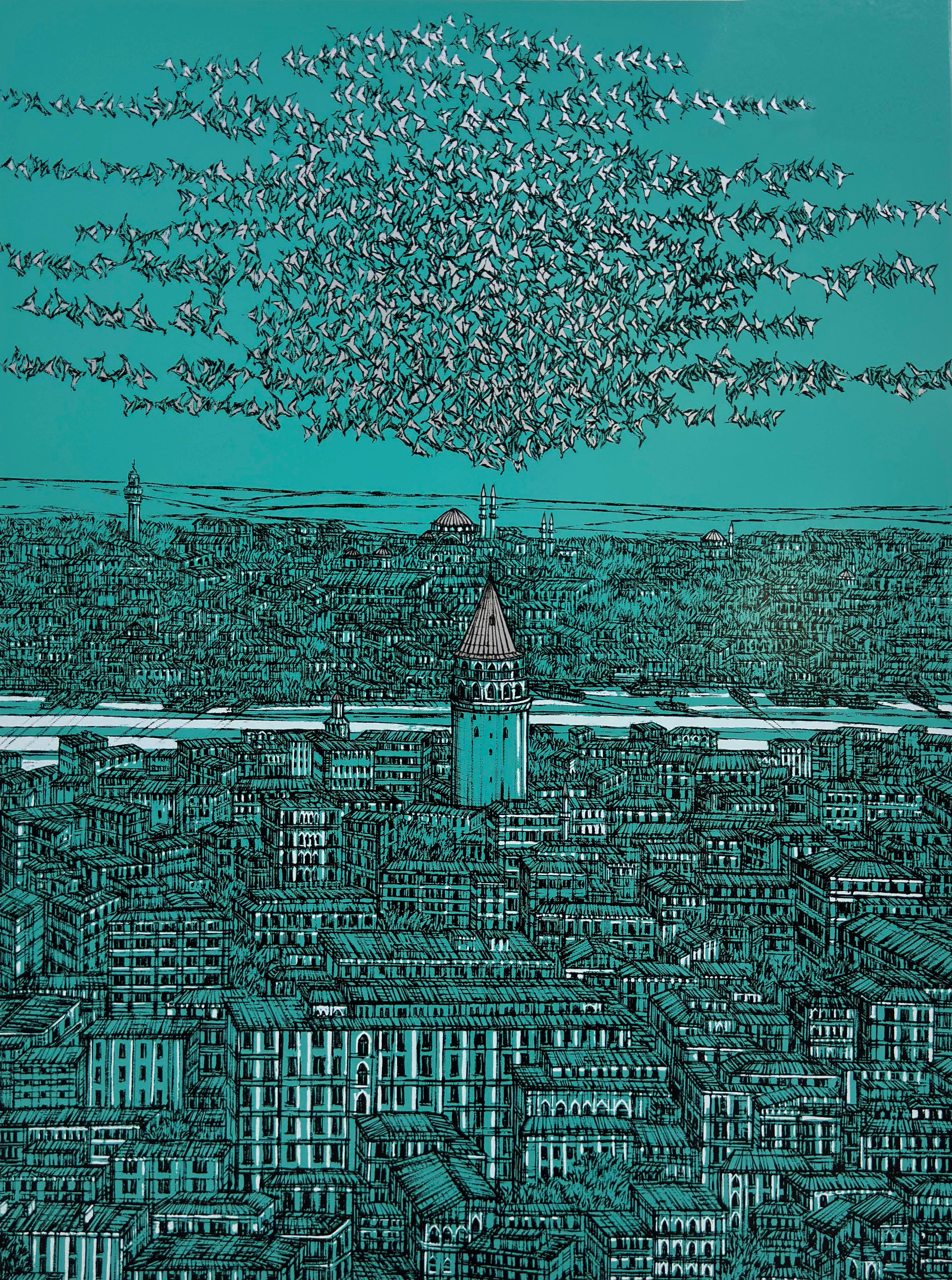 Galata Yorum (D) 5/25 2025 | DEVRİM ERBİL SERİGRAFİ BASKI