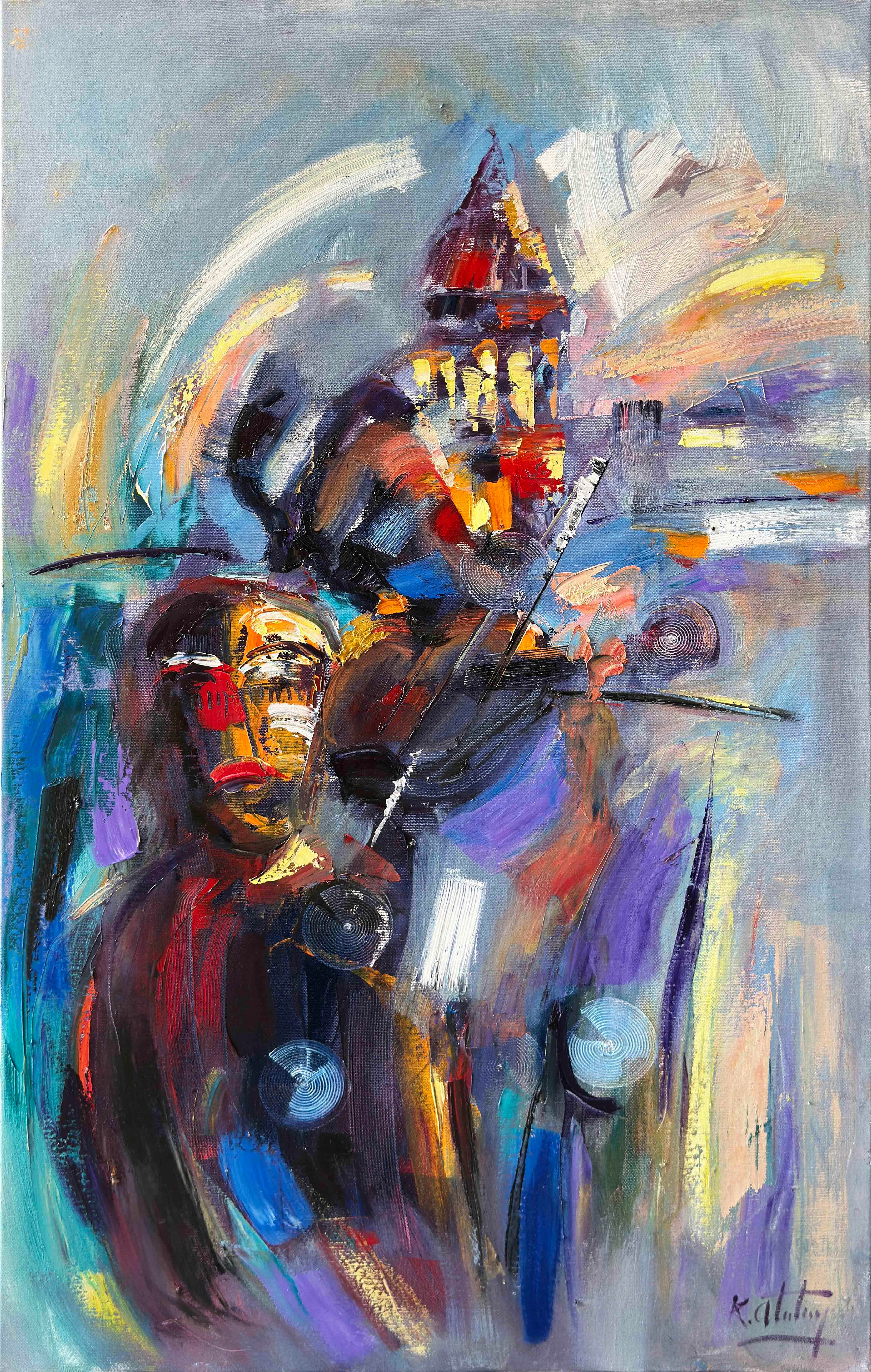 Galata'da Keman  | Yağlı Boya Tablo