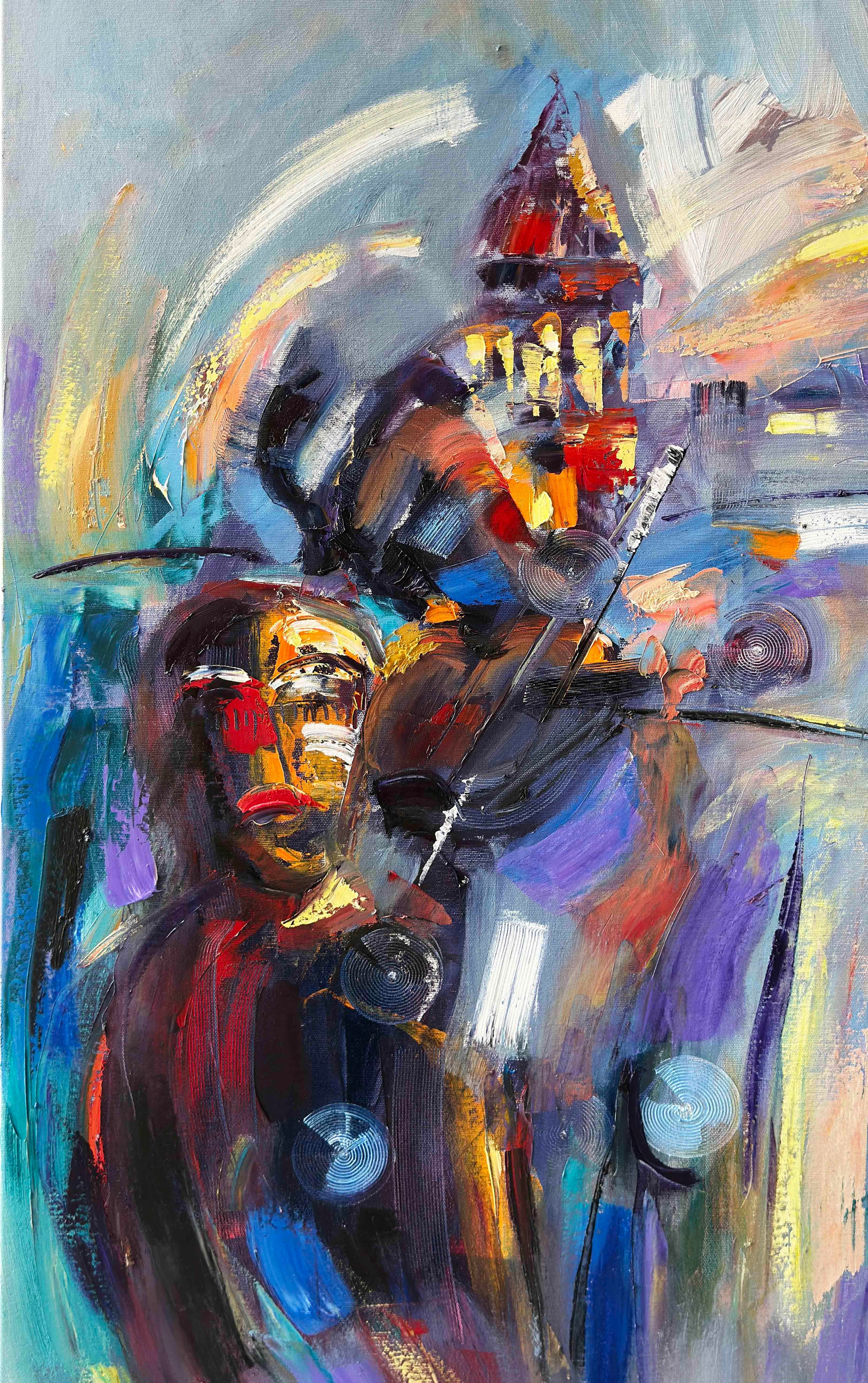 Galata'da Keman  | Yağlı Boya Tablo