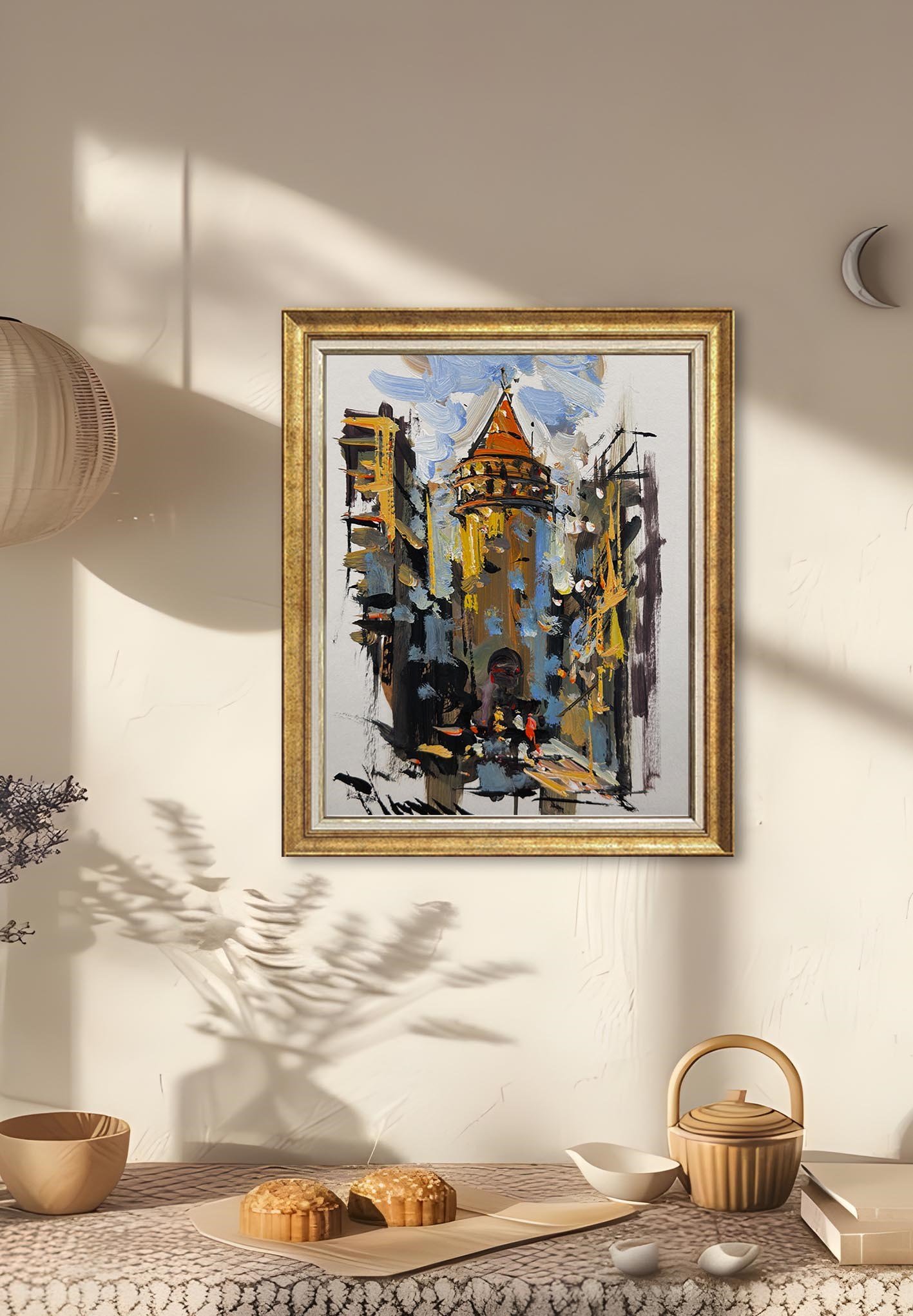 Galata'da Son Işık | Yağlı Boya Tablo