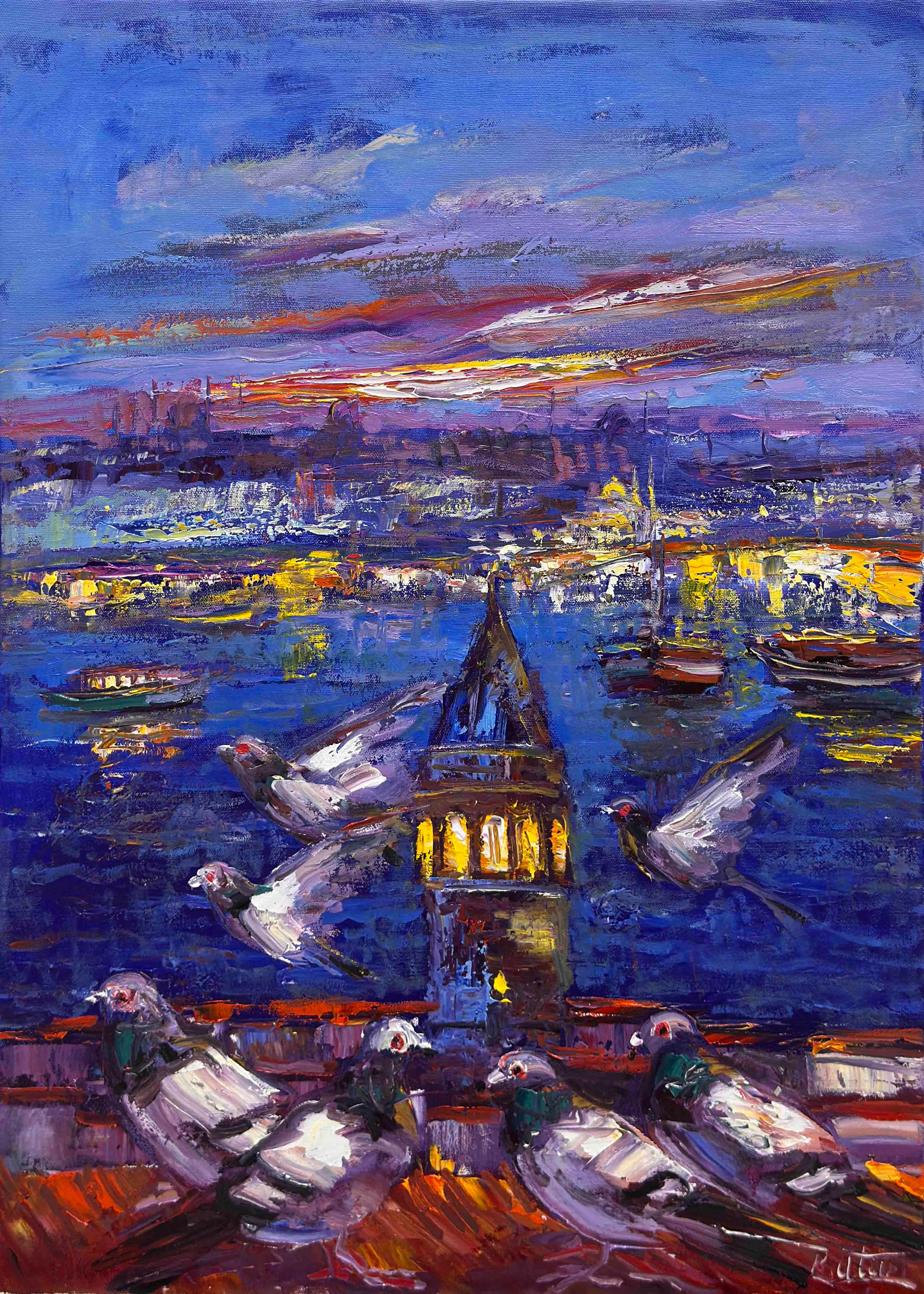 Galatanın Güvercinleri | Yağlı Boya Tablo