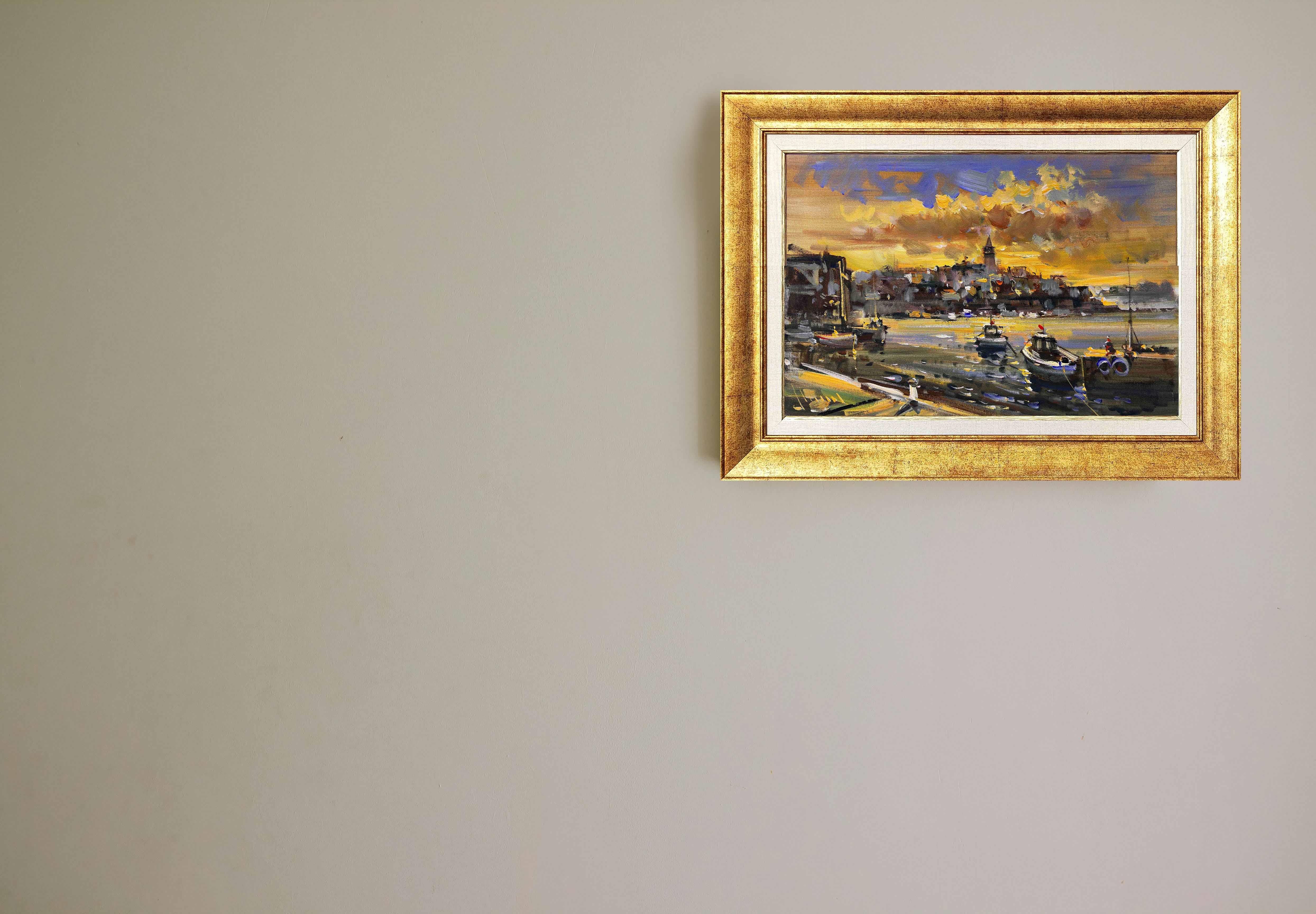 Galataya Bakan Sahil | Yağlı Boya Tablo