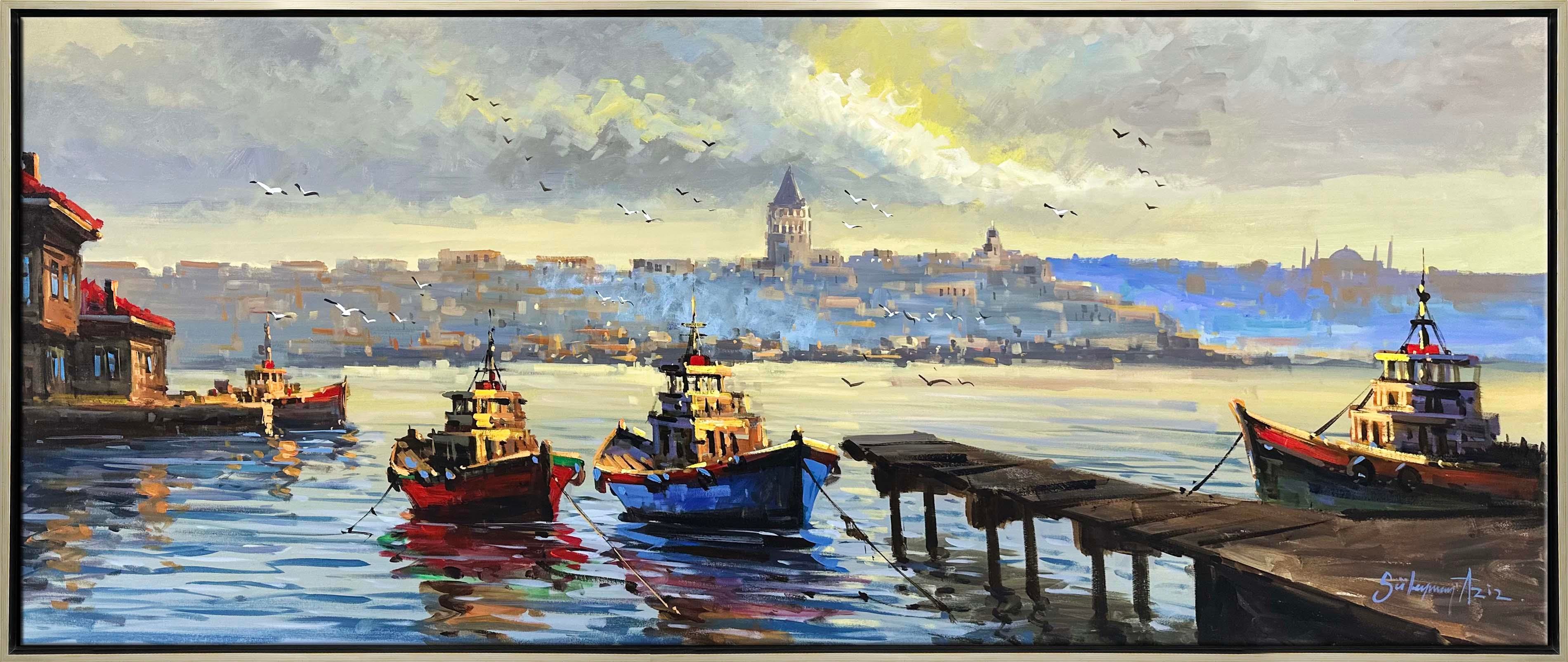 Galata'ya Bakış | Yağlı Boya Tablo