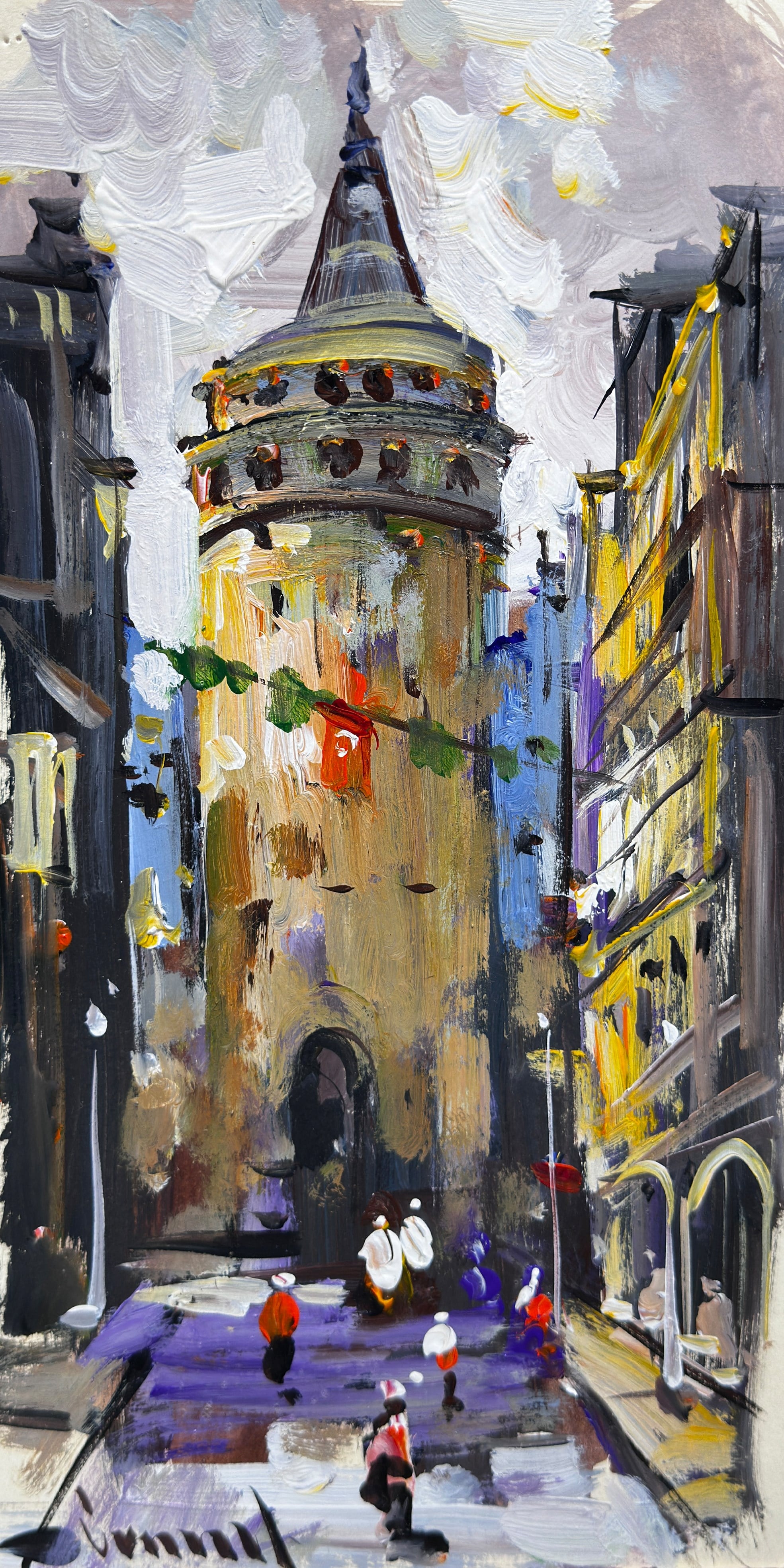 Galata'ya Doğru | Yağlı Boya Tablo