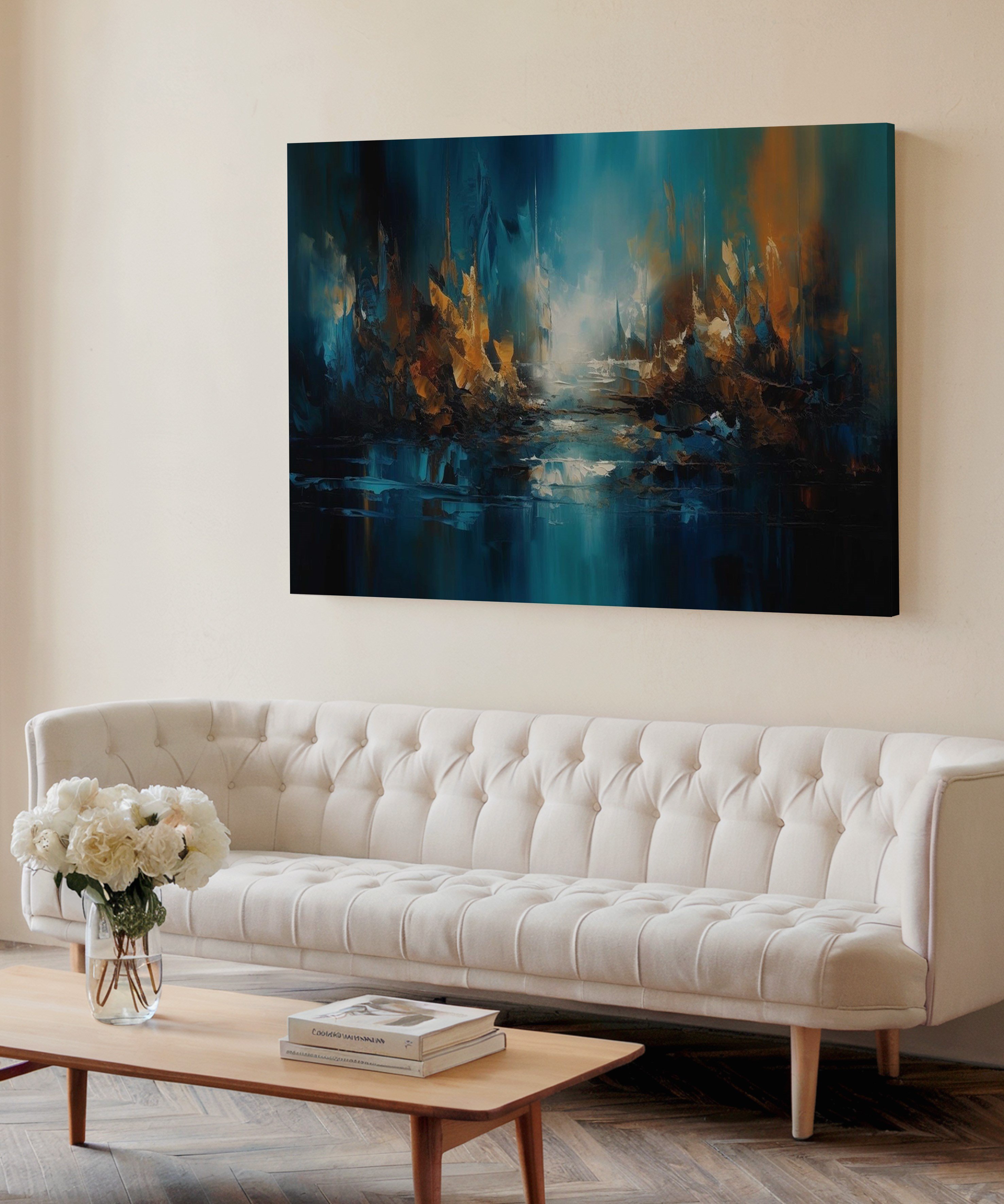 Gecenin Aynası | Yağlı Boya Dokulu Canvas Baskı