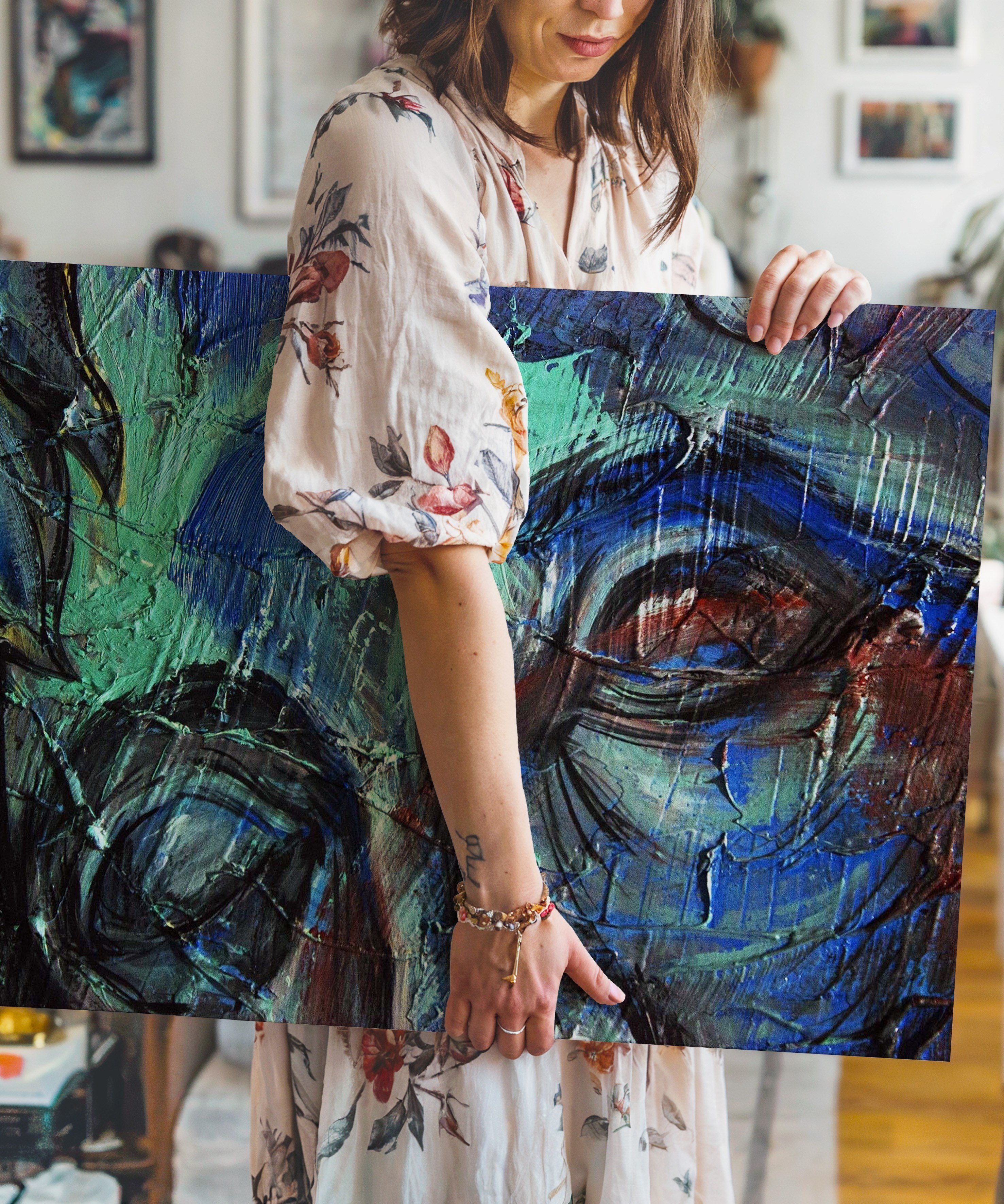 Geçmişin Gölgesinde | Yağlıboya dokulu canvas baskı