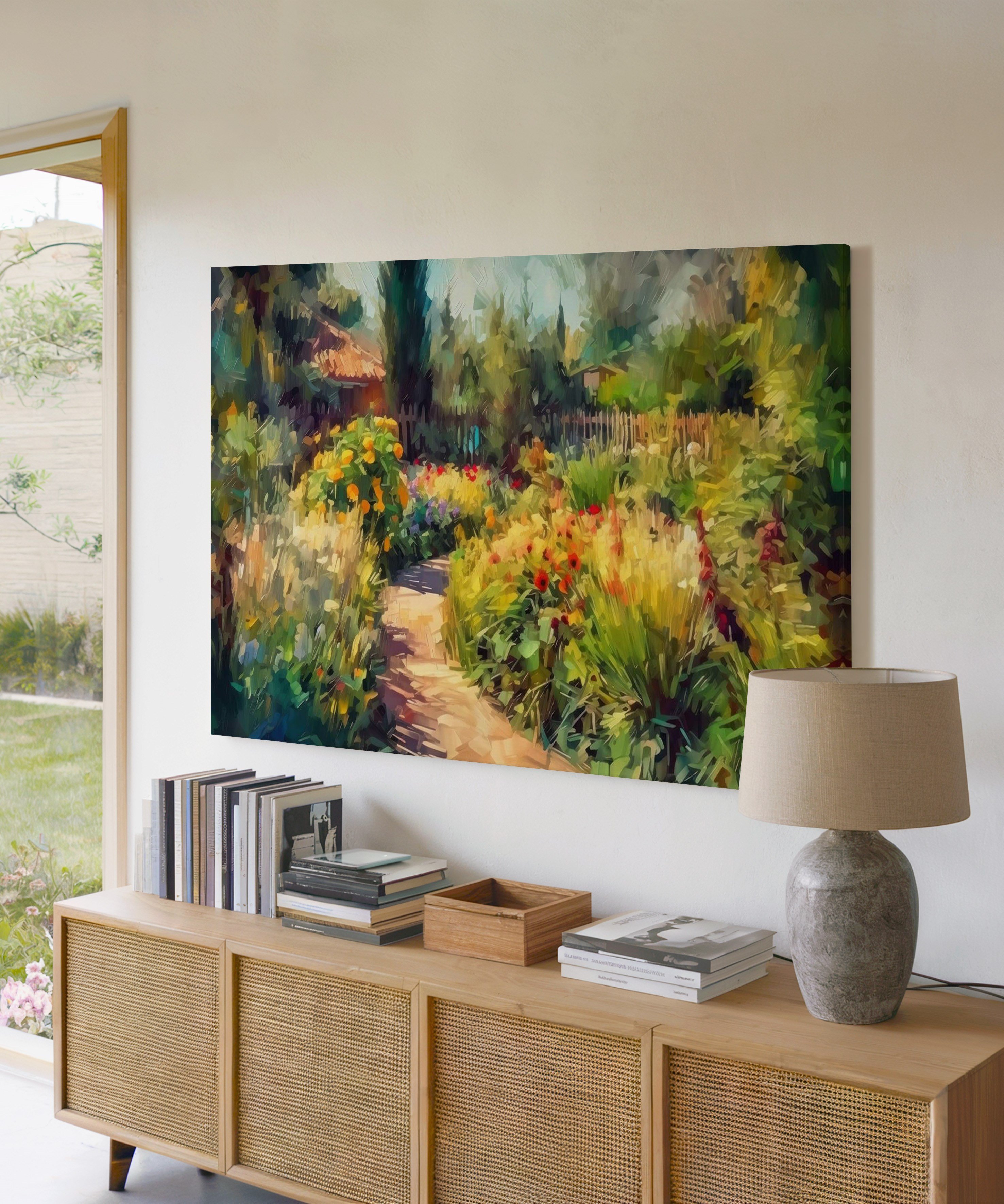 Gizli Bahçe | Yağlı Boya Dokulu Canvas Baskı