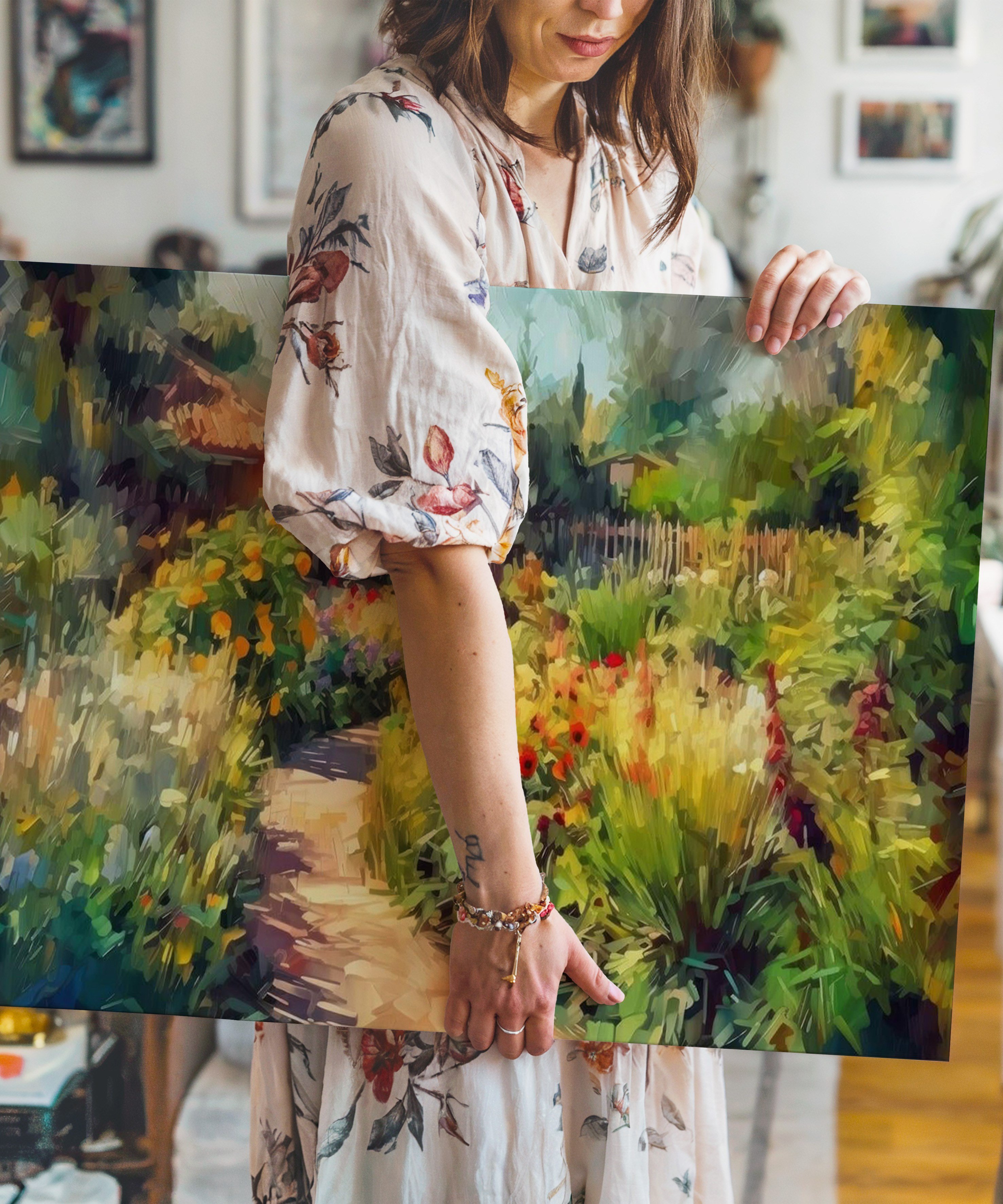 Gizli Bahçe | Yağlı Boya Dokulu Canvas Baskı