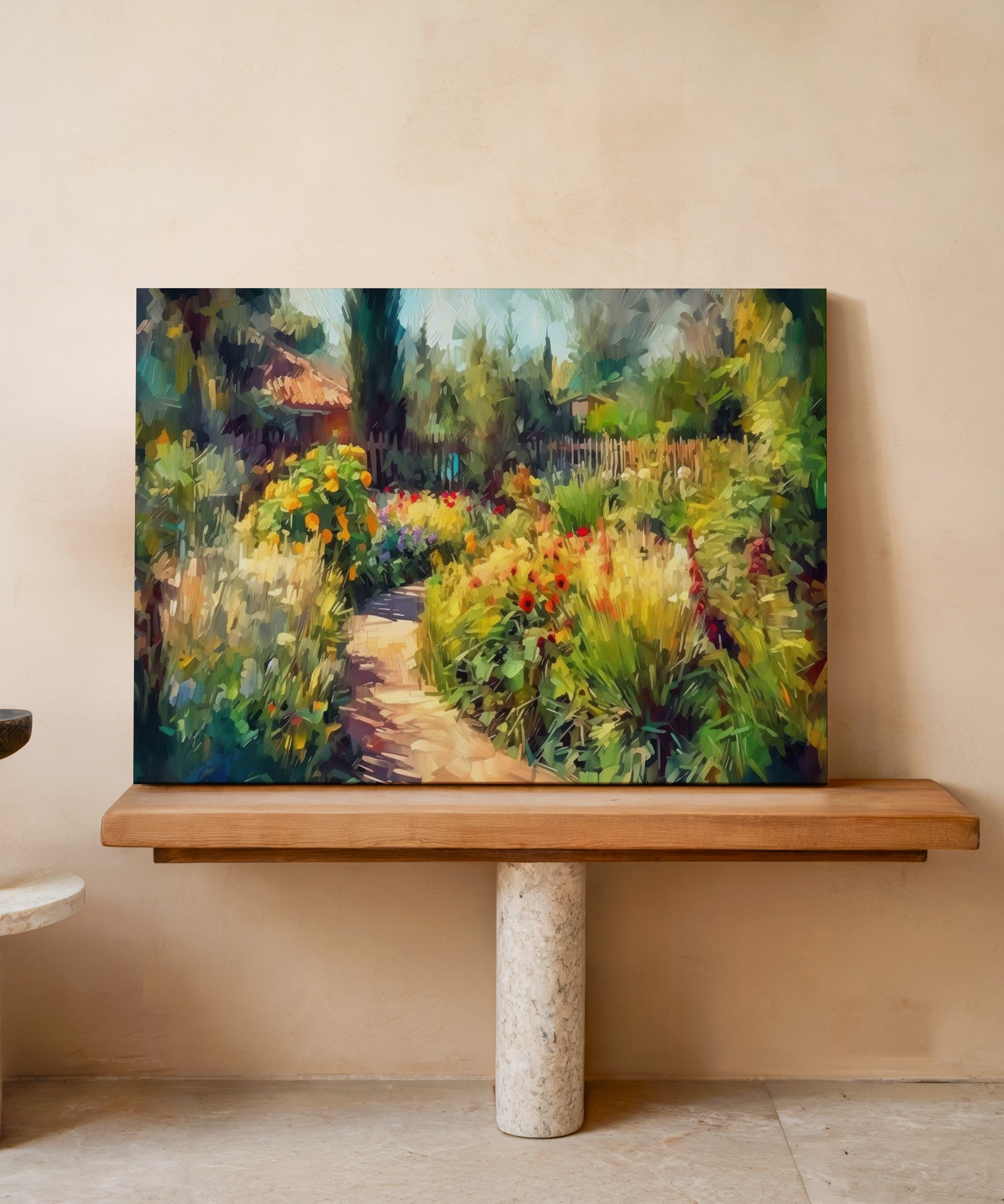 Gizli Bahçe | Yağlı Boya Dokulu Canvas Baskı