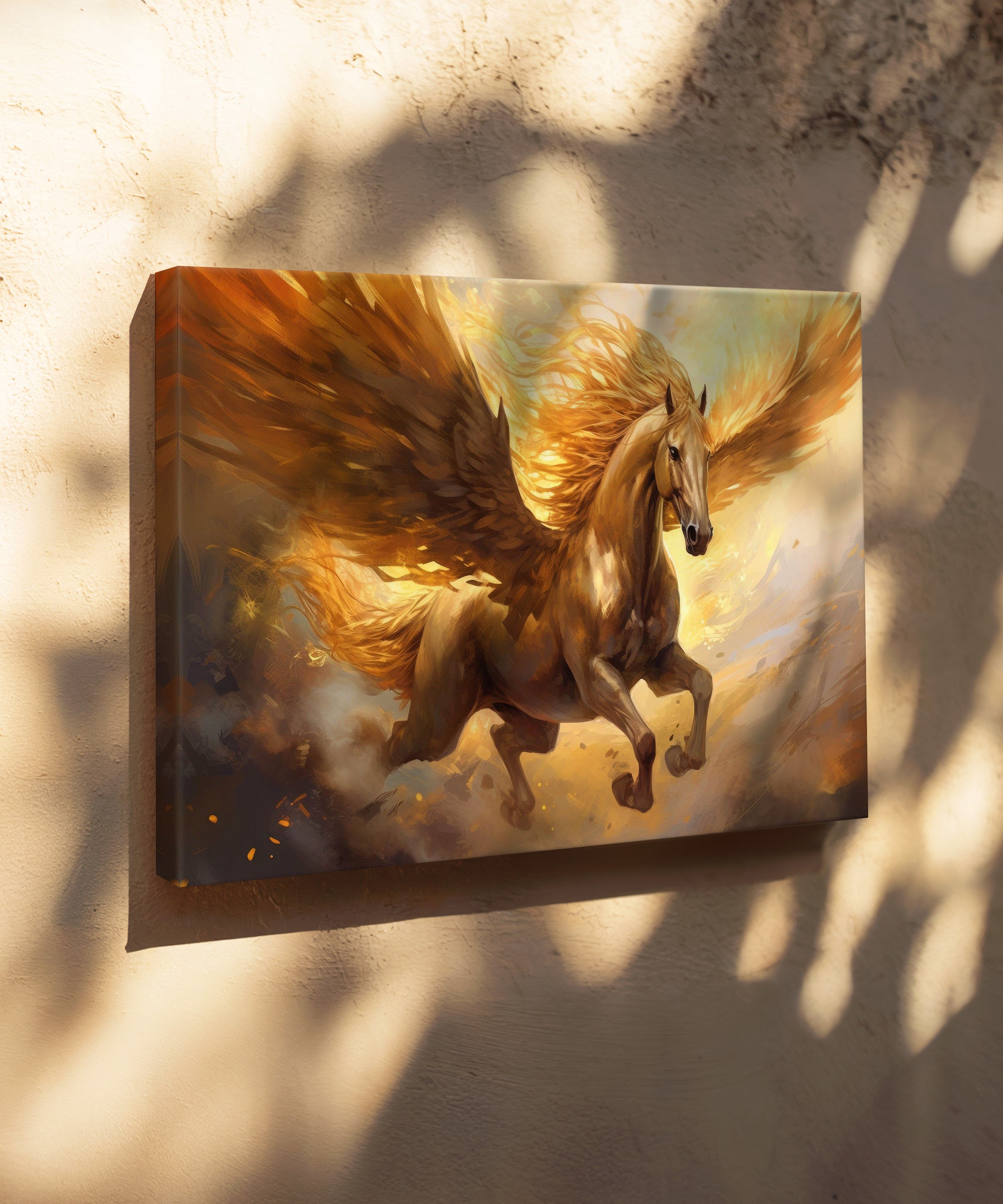 Göğün Elçisi | Yağlı Boya Dokulu Canvas Baskı