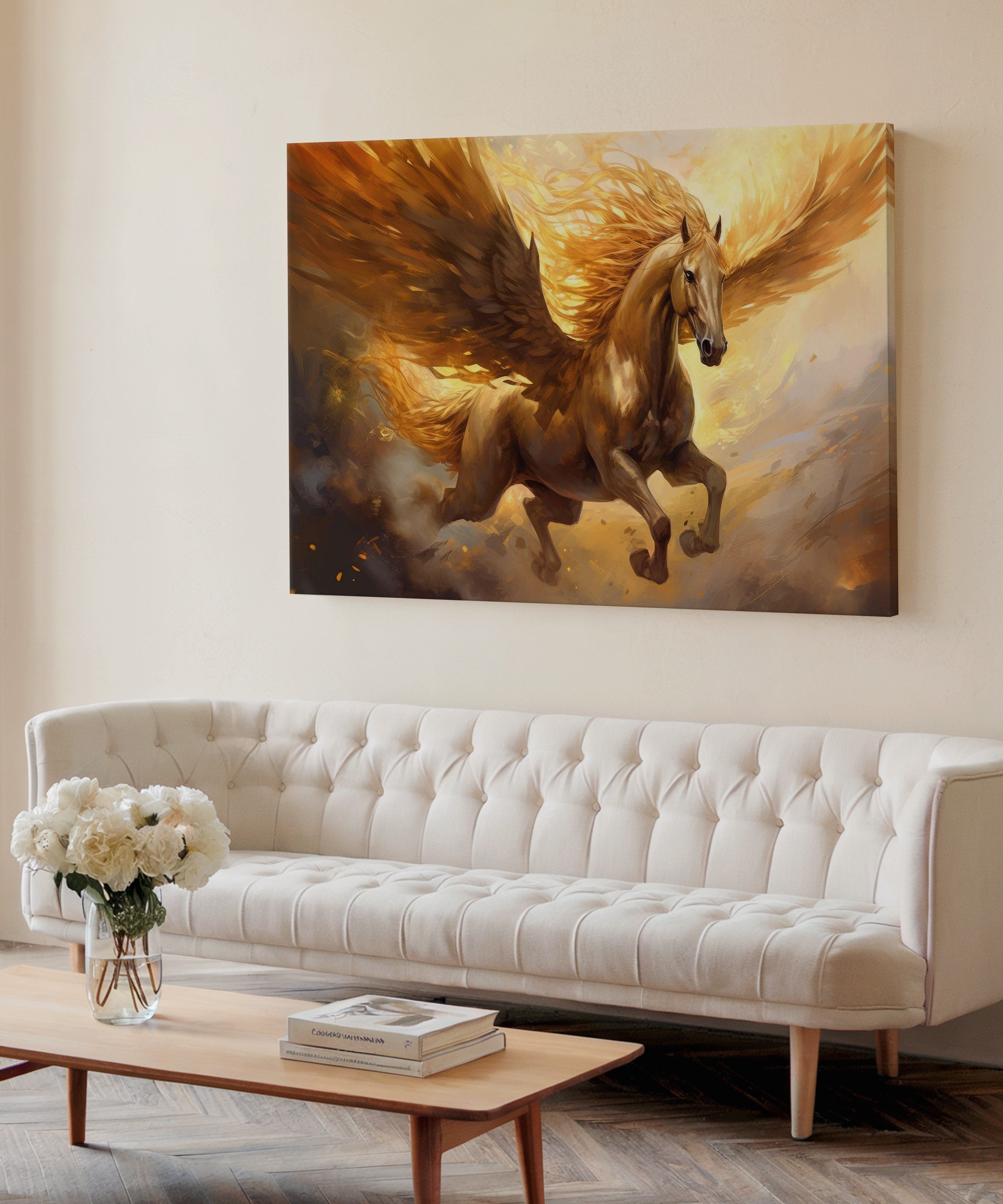 Göğün Elçisi | Yağlı Boya Dokulu Canvas Baskı