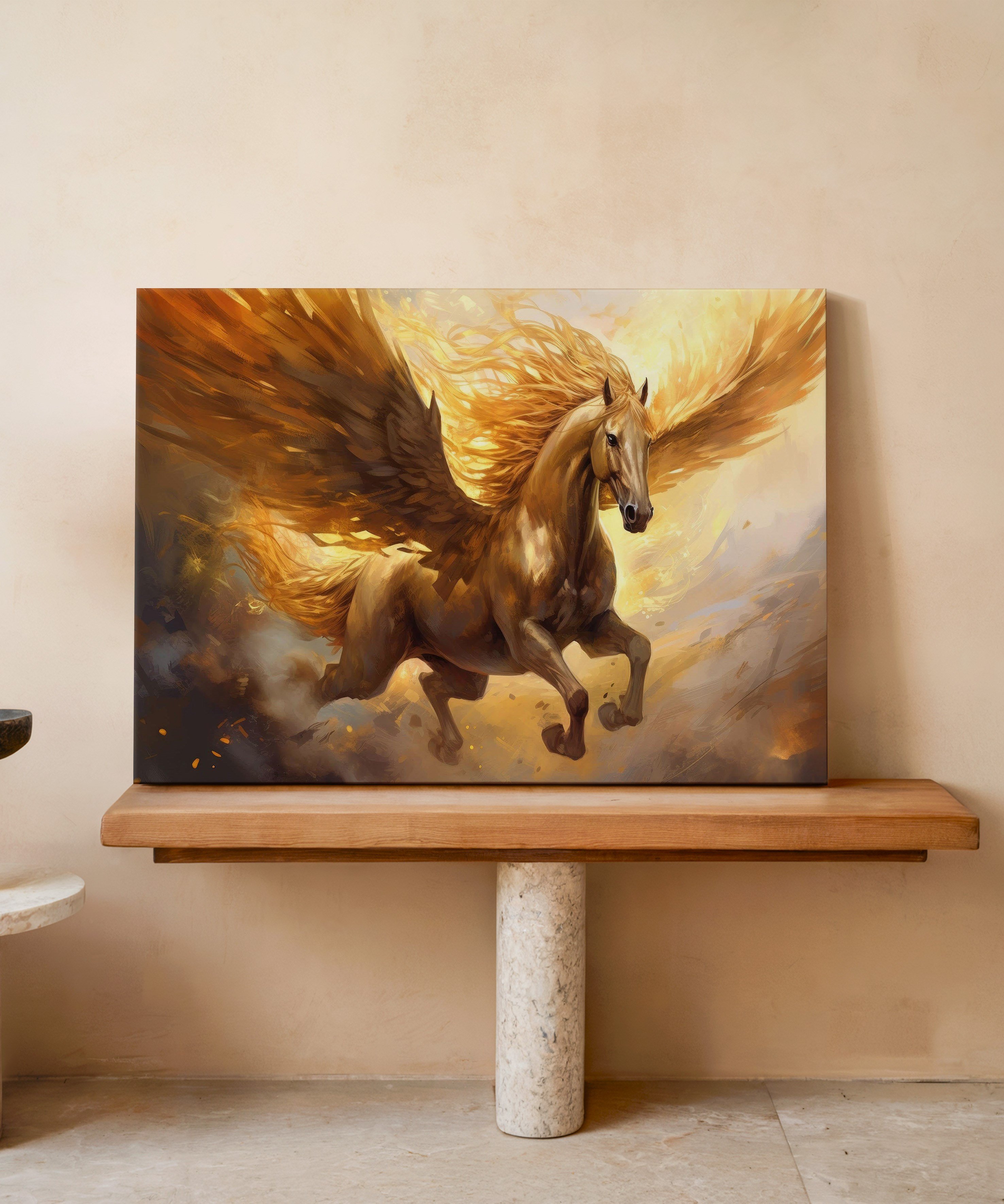 Göğün Elçisi | Yağlı Boya Dokulu Canvas Baskı