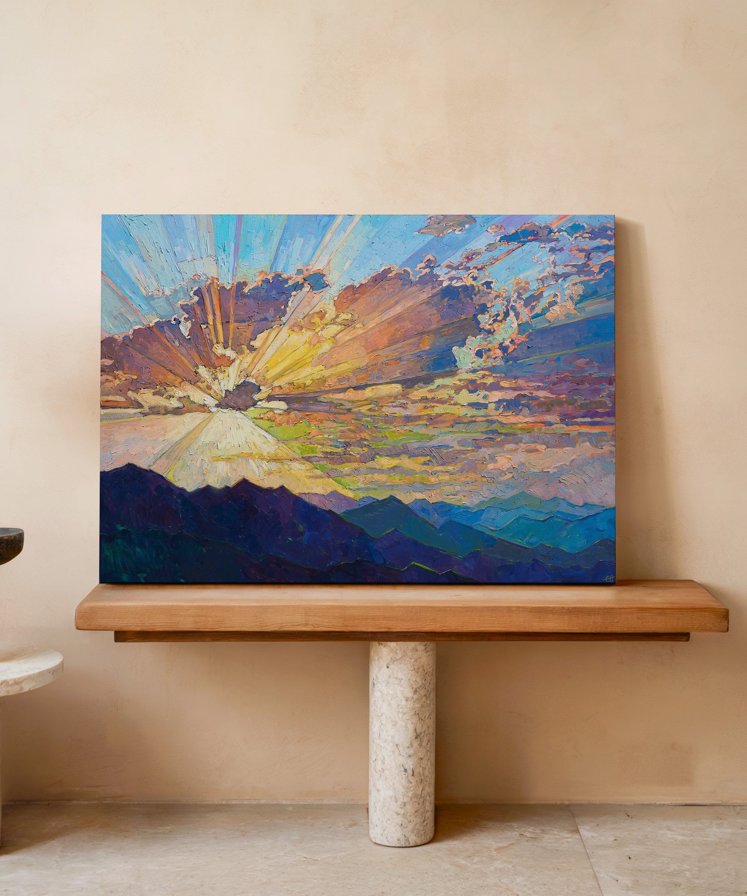 Göğün Kırıldığı An | Yağlı Boya Dokulu Canvas Baskı