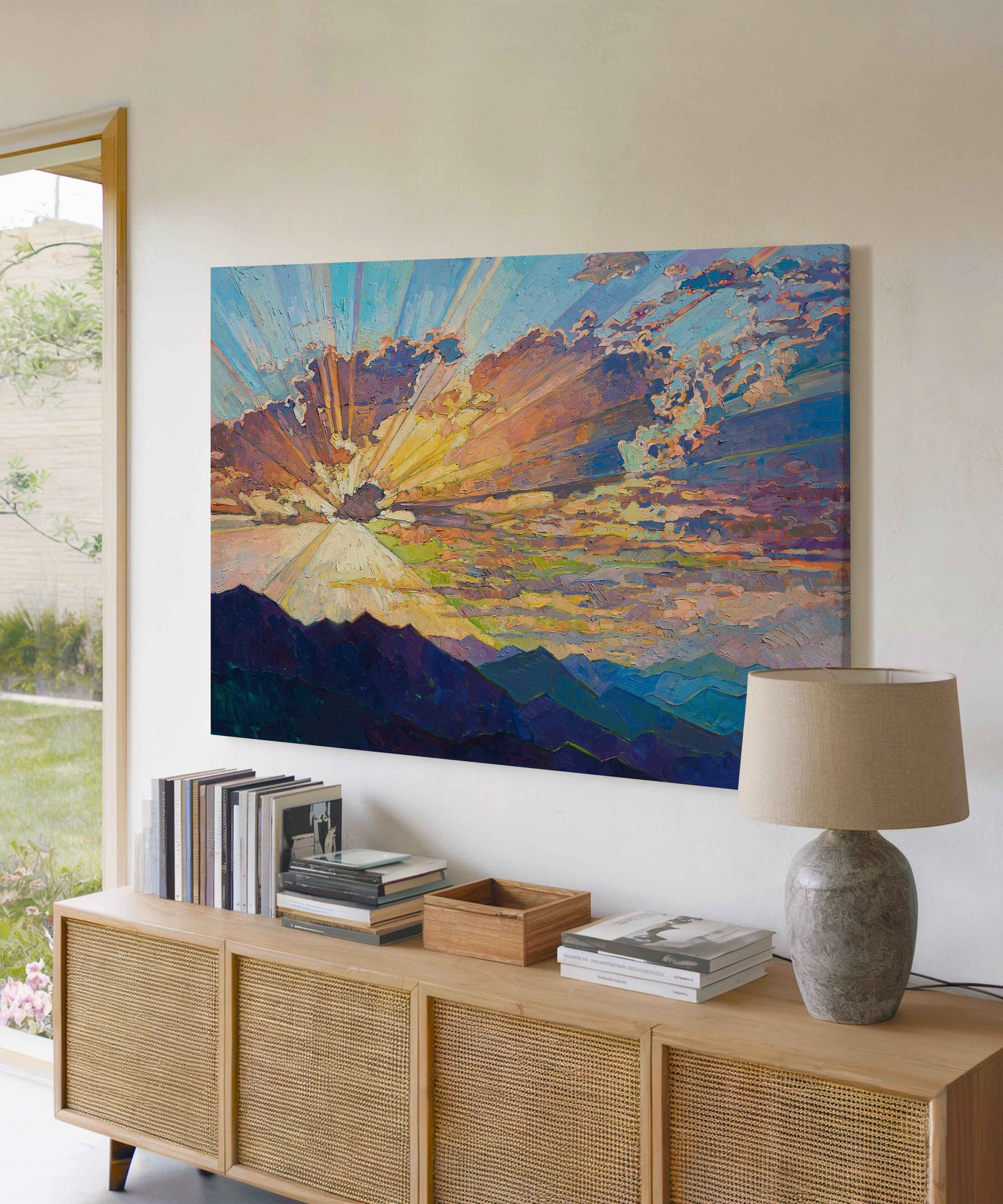 Göğün Kırıldığı An | Yağlı Boya Dokulu Canvas Baskı