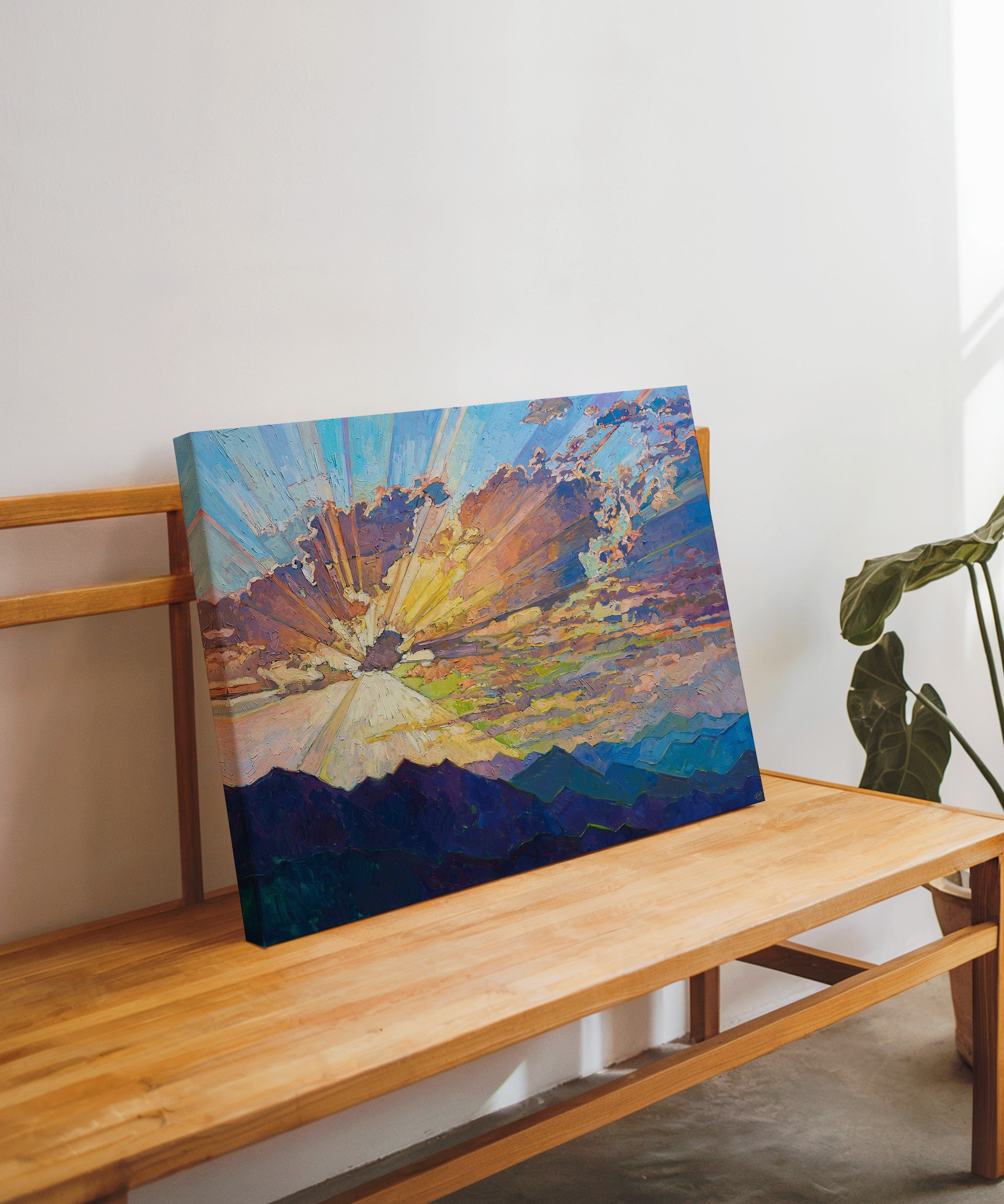 Göğün Kırıldığı An | Yağlı Boya Dokulu Canvas Baskı
