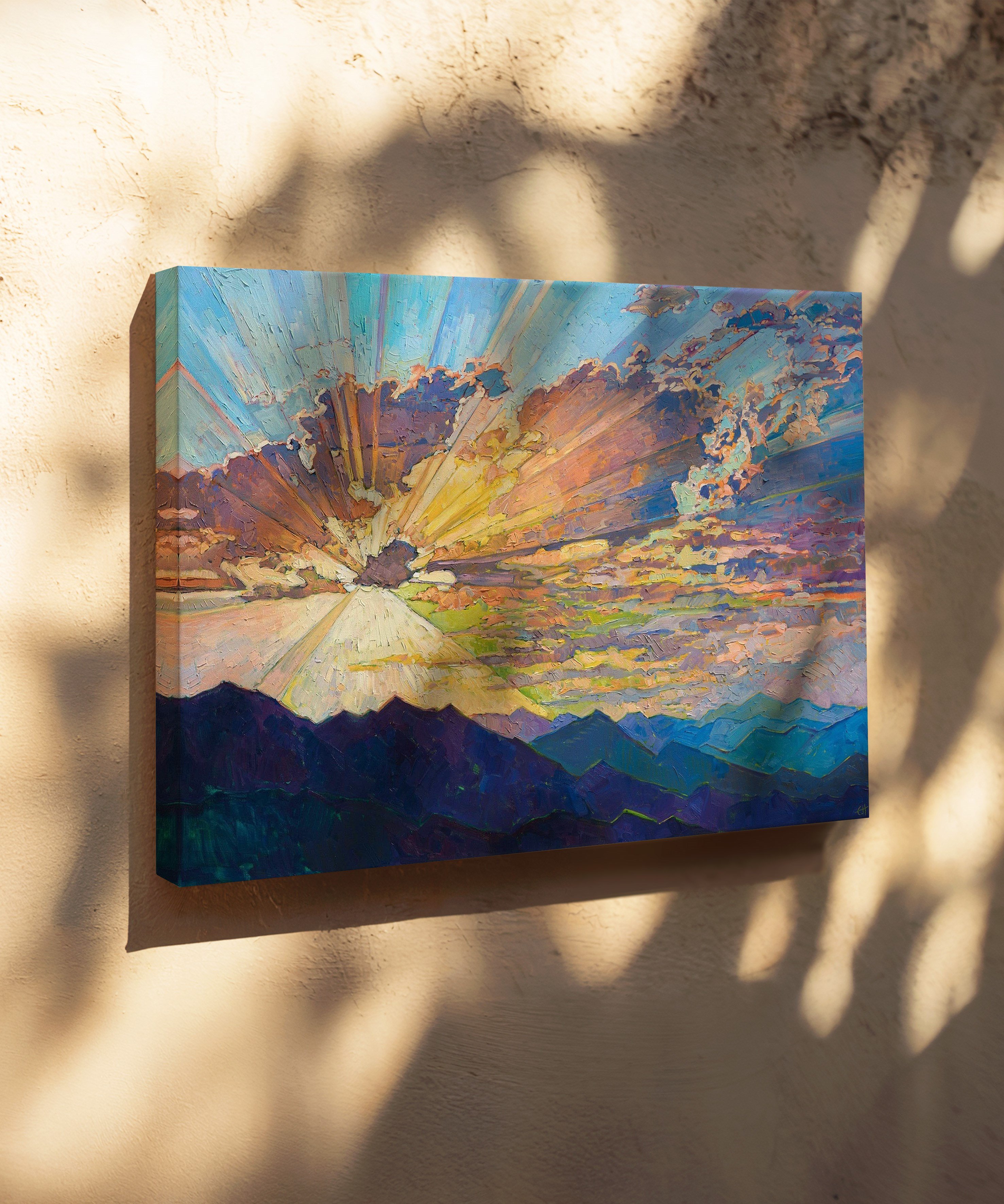 Göğün Kırıldığı An | Yağlı Boya Dokulu Canvas Baskı