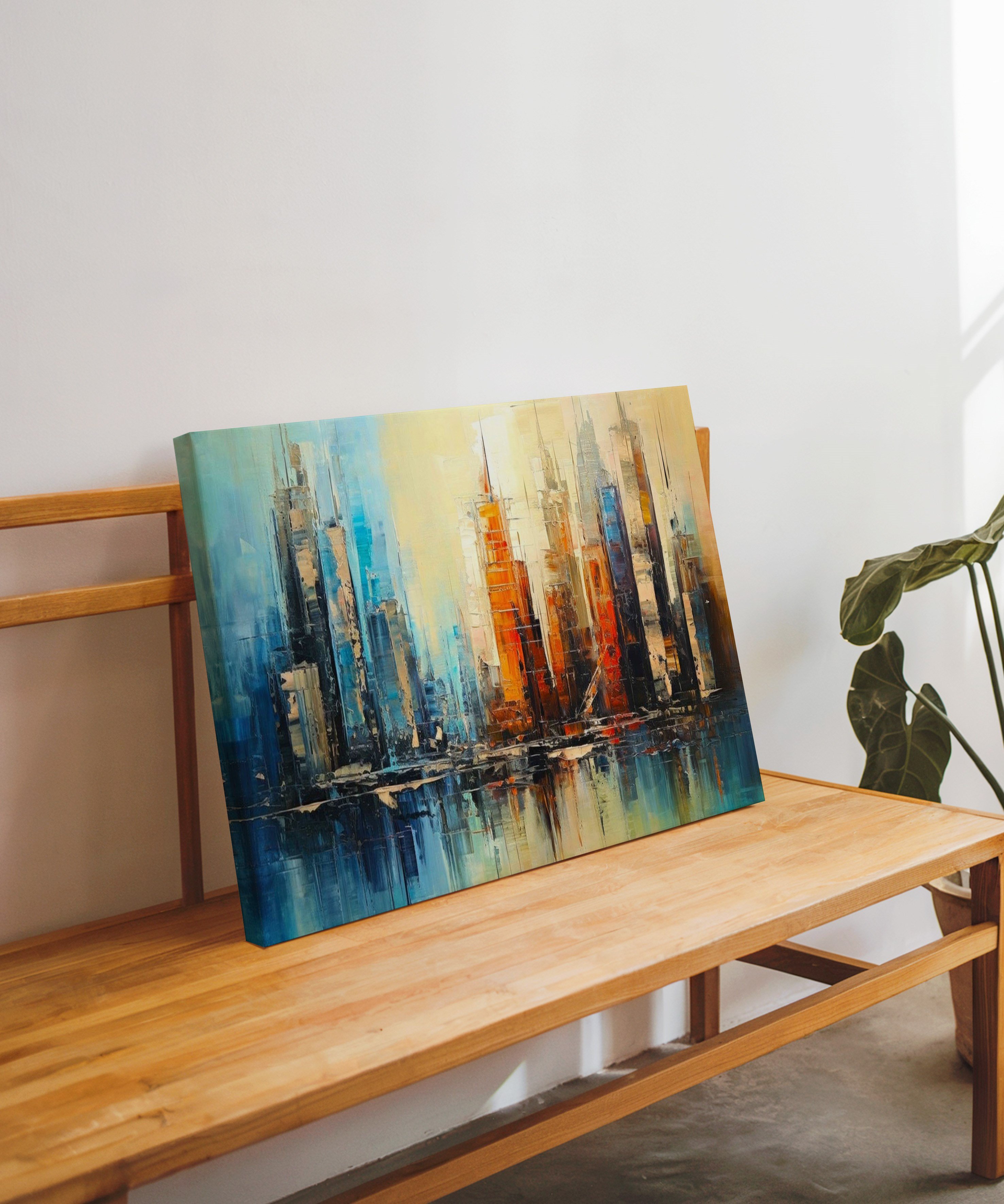 Gökdelen Spatula | Yağlıboya dokulu canvas baskı