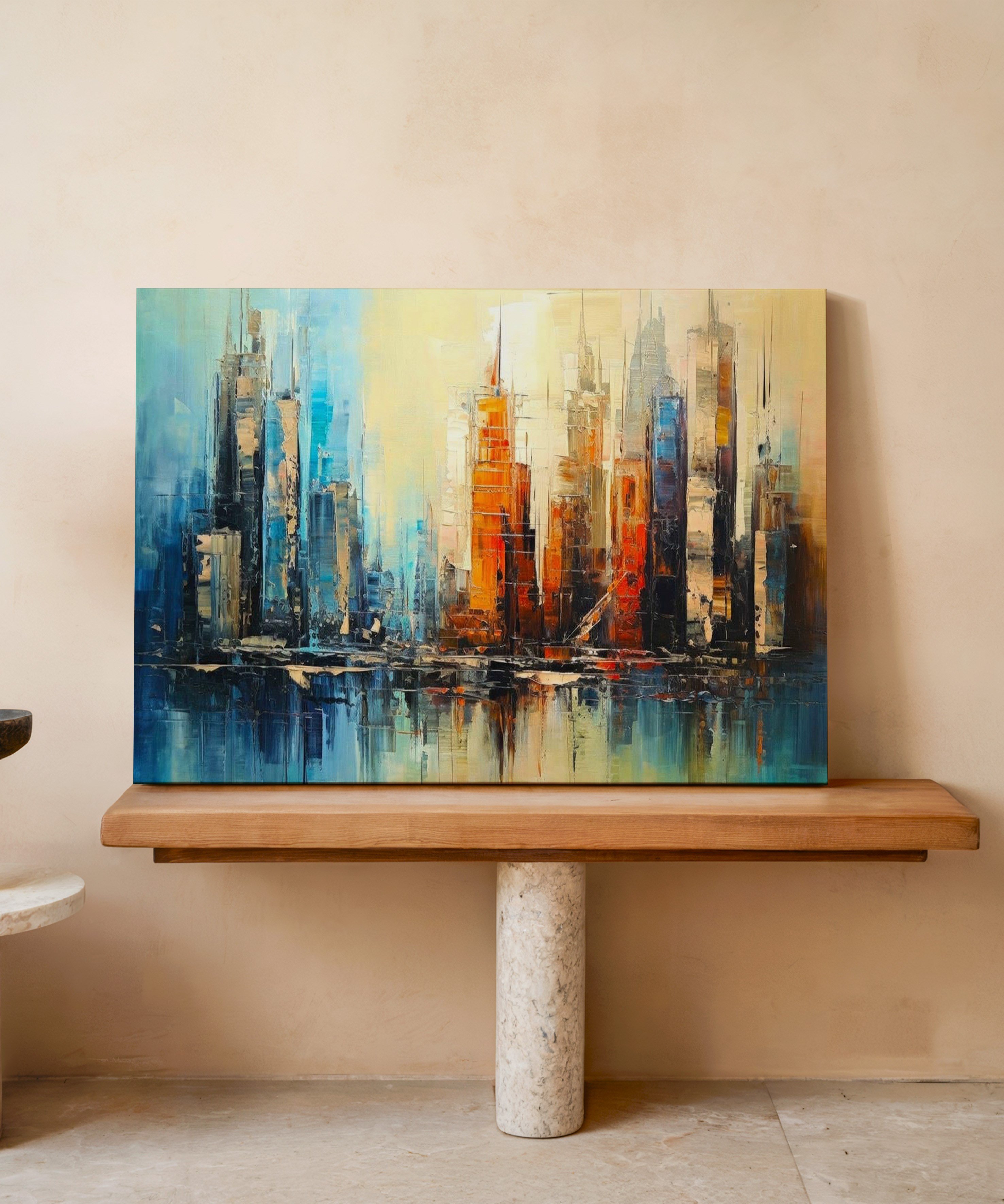 Gökdelen Spatula | Yağlıboya dokulu canvas baskı