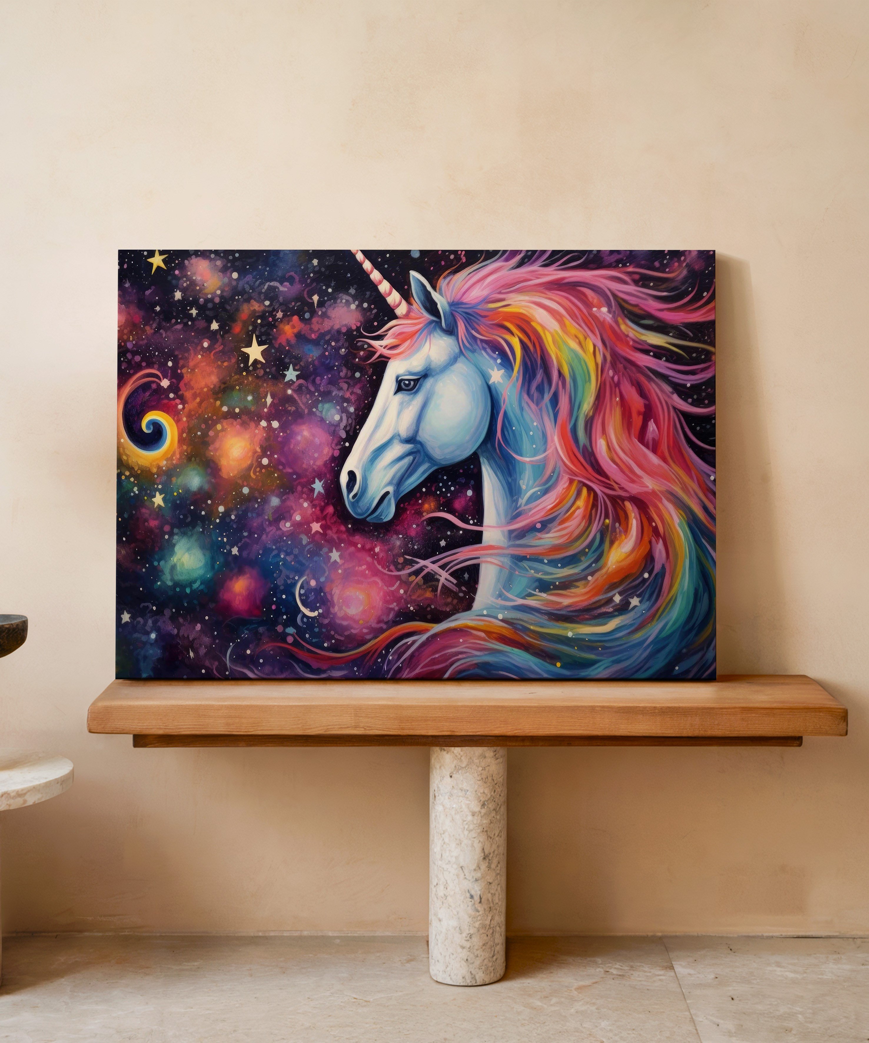 Gökkuşağının Varisi | Yağlı Boya Dokulu Canvas Baskı