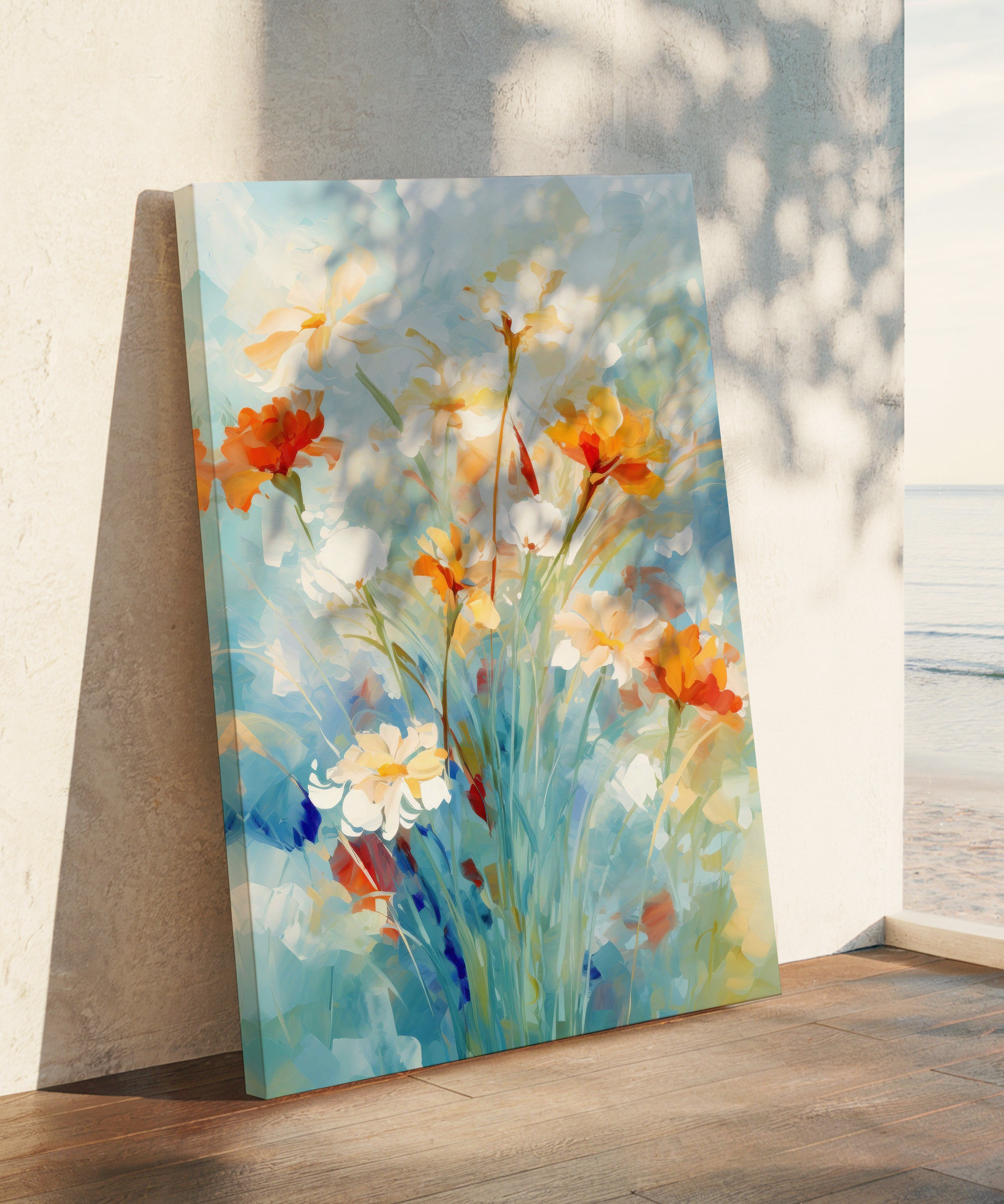 Gökyüzü Bahçesi | Yağlı Boya Dokulu Canvas Baskı