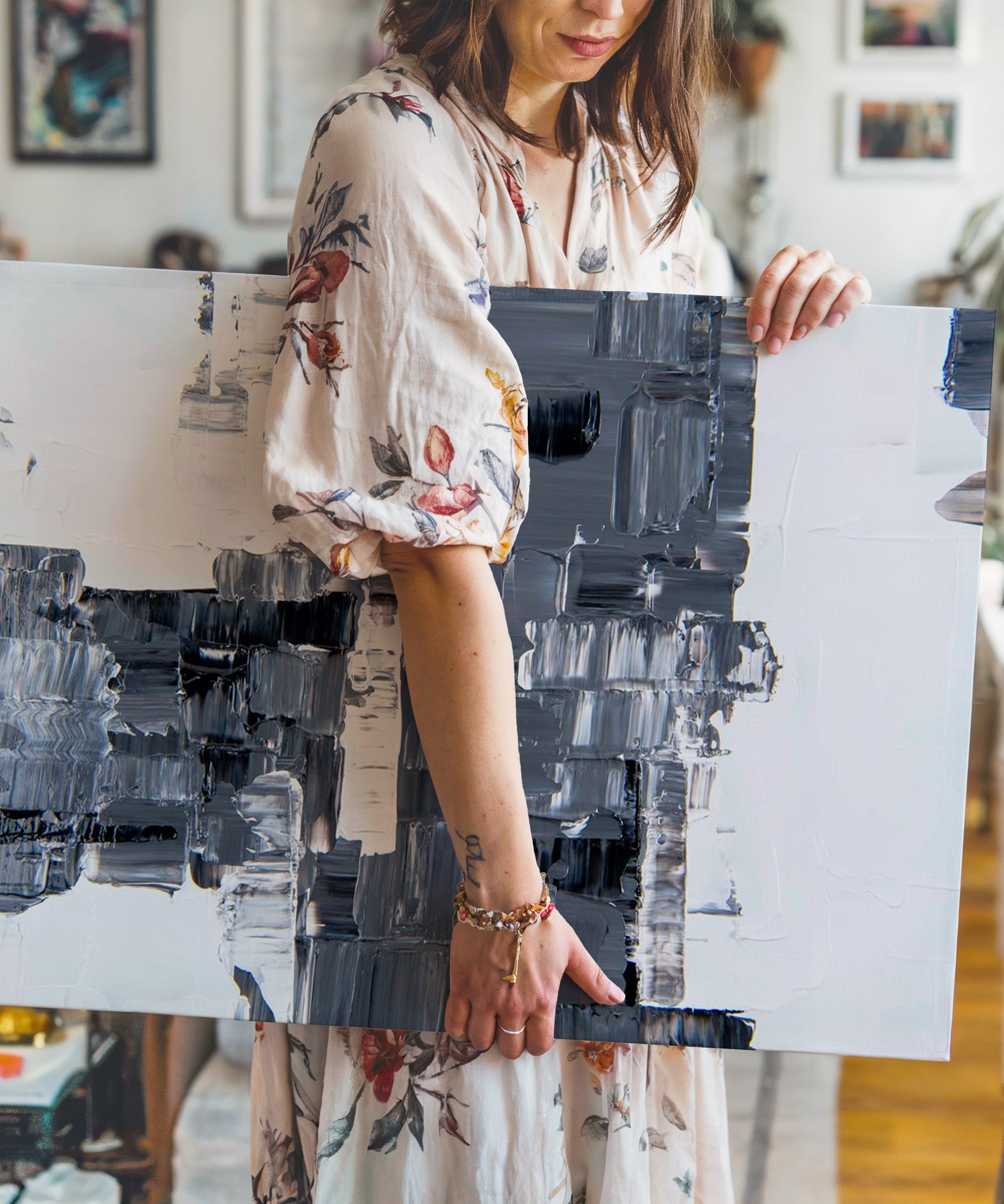 Grinin Tonları | Yağlıboya dokulu canvas baskı