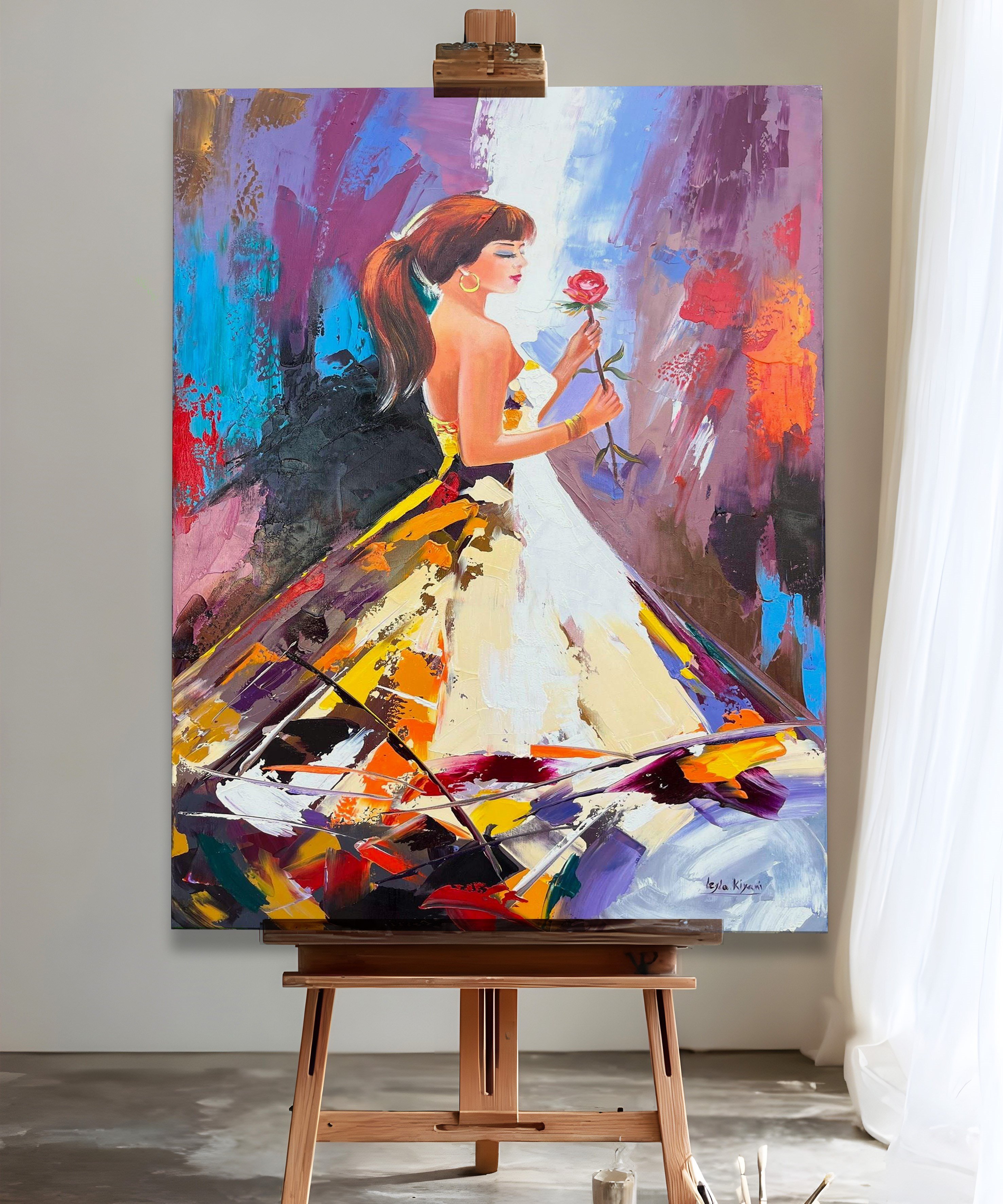 Gül Koklardım | Yağlıboya dokulu canvas baskı