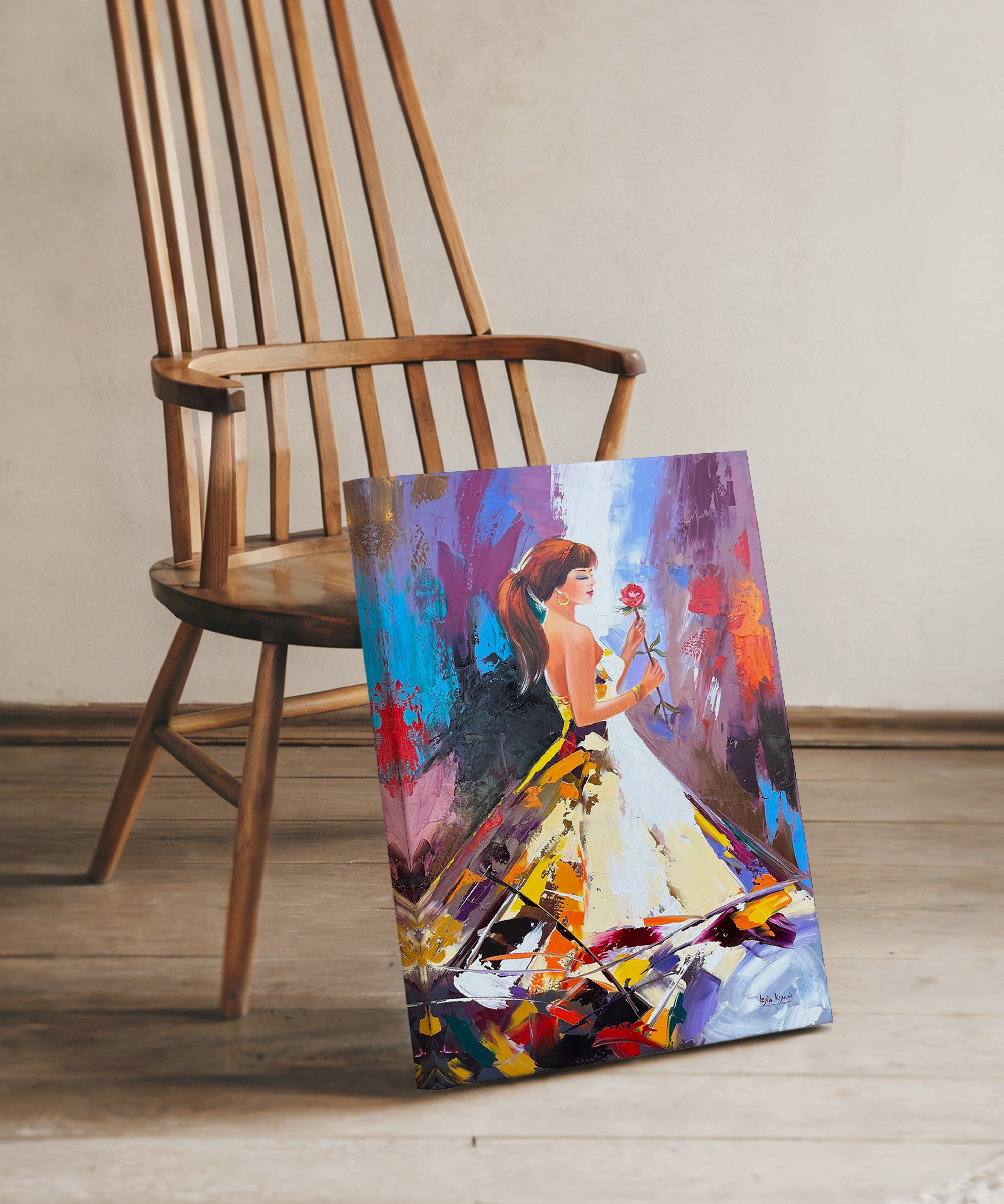 Gül Koklardım | Yağlıboya dokulu canvas baskı