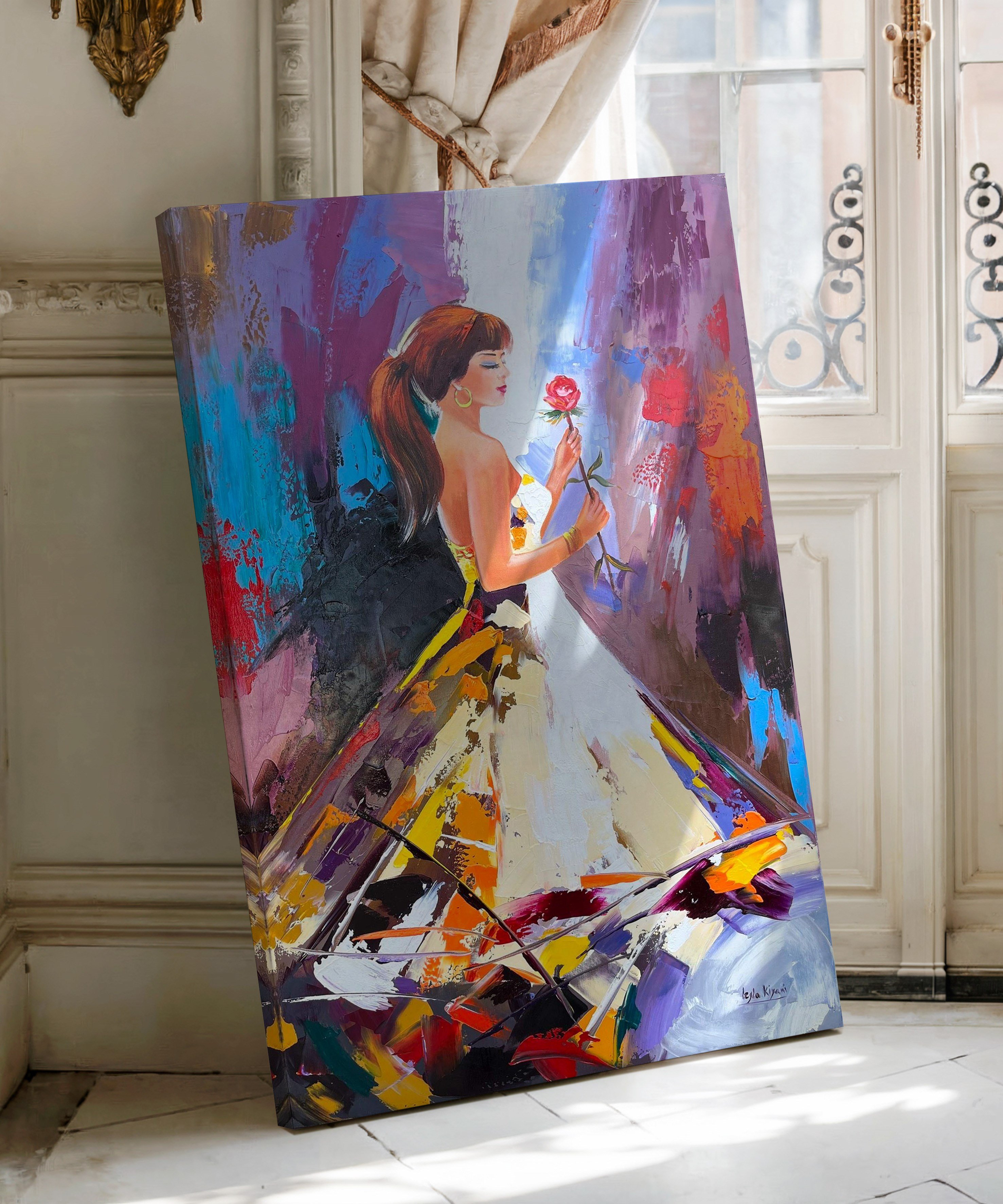 Gül Koklardım | Yağlıboya dokulu canvas baskı