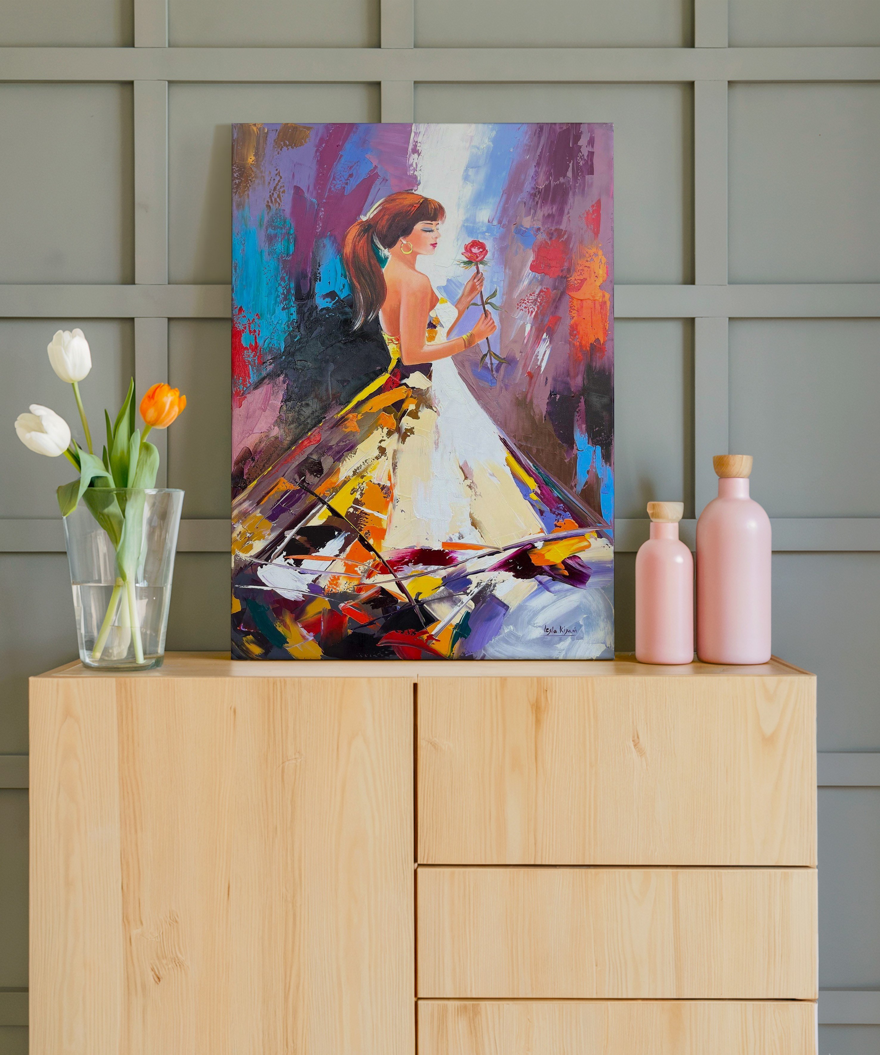Gül Koklardım | Yağlıboya dokulu canvas baskı