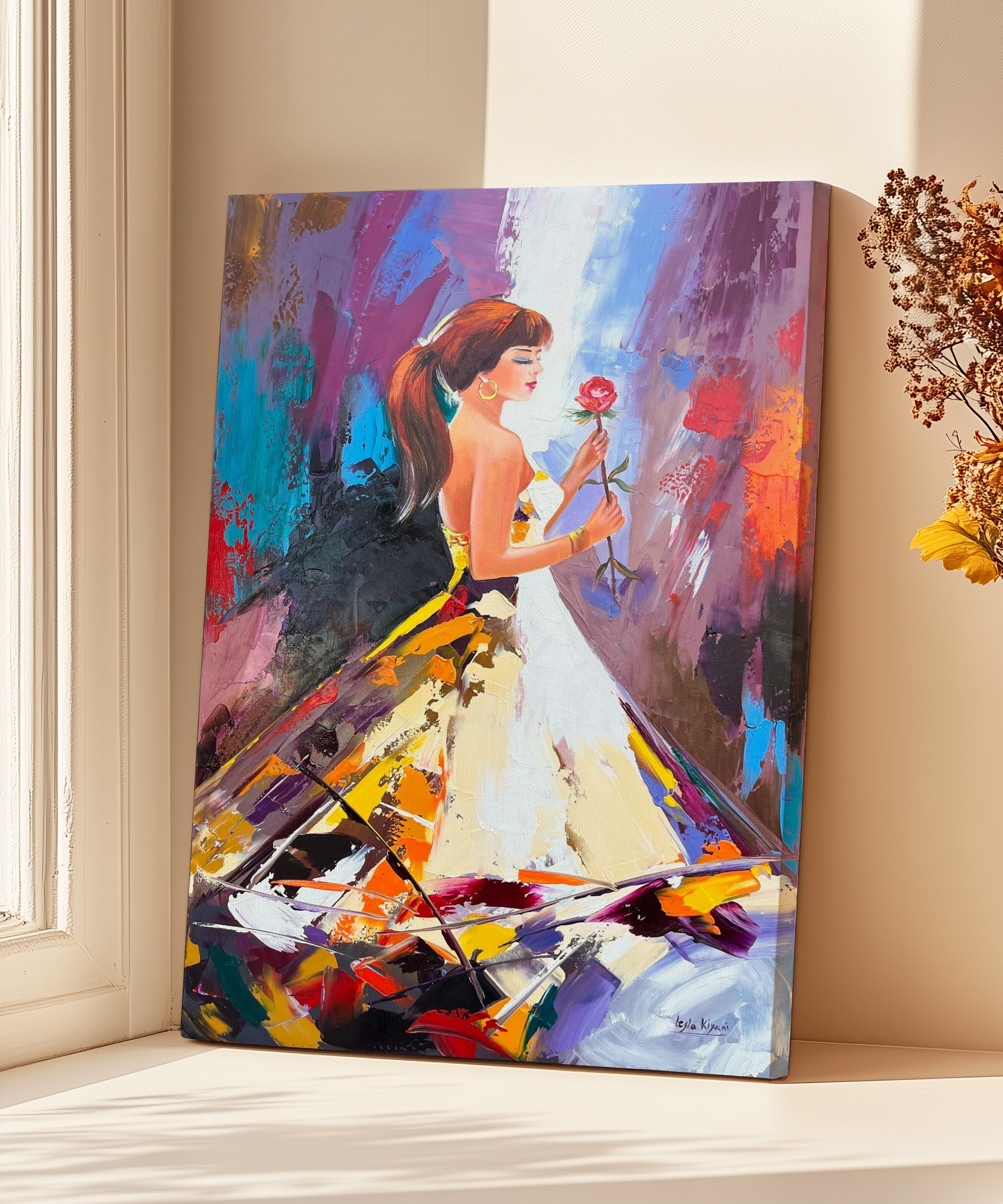 Gül Koklardım | Yağlıboya dokulu canvas baskı