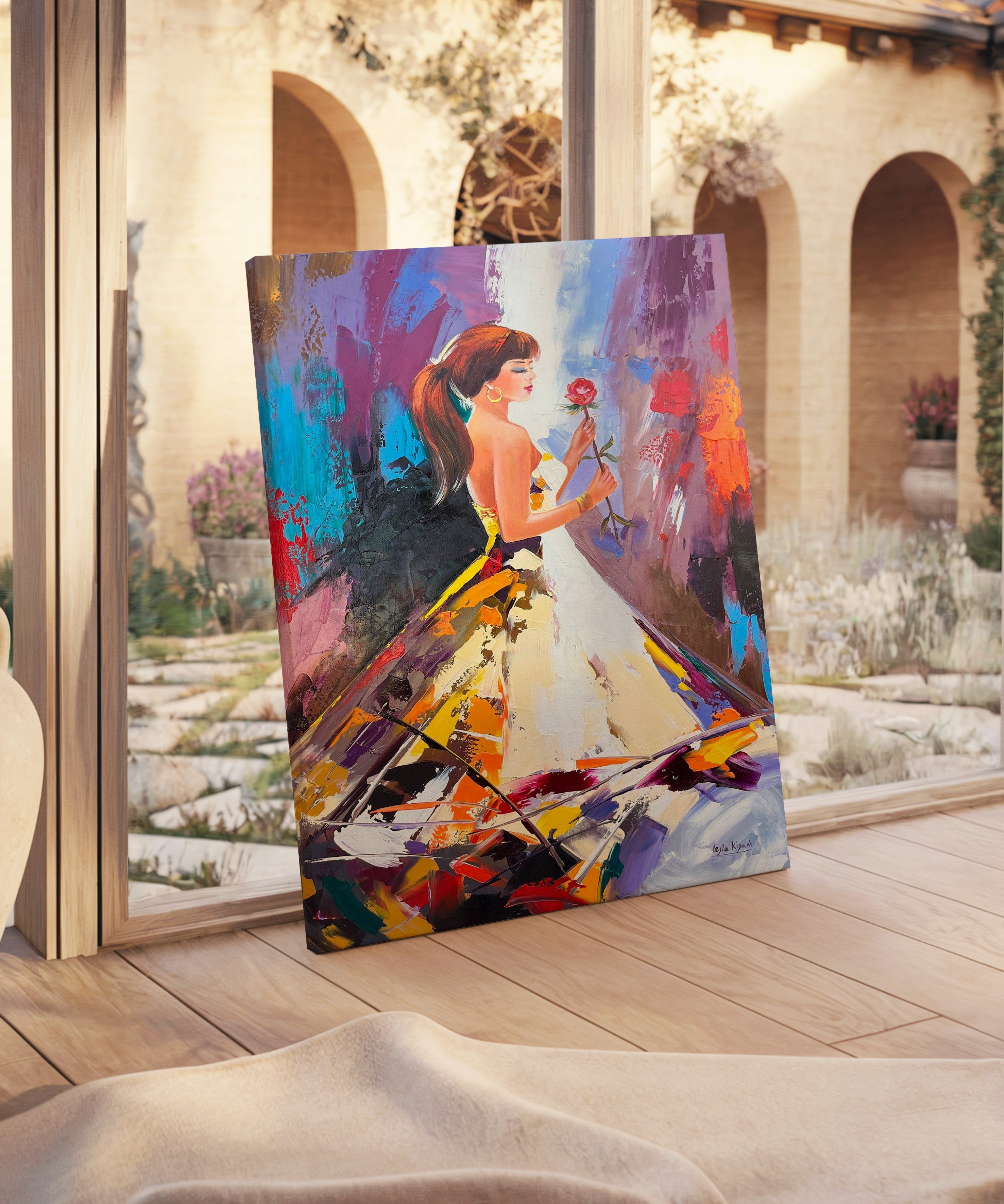 Gül Koklardım | Yağlıboya dokulu canvas baskı