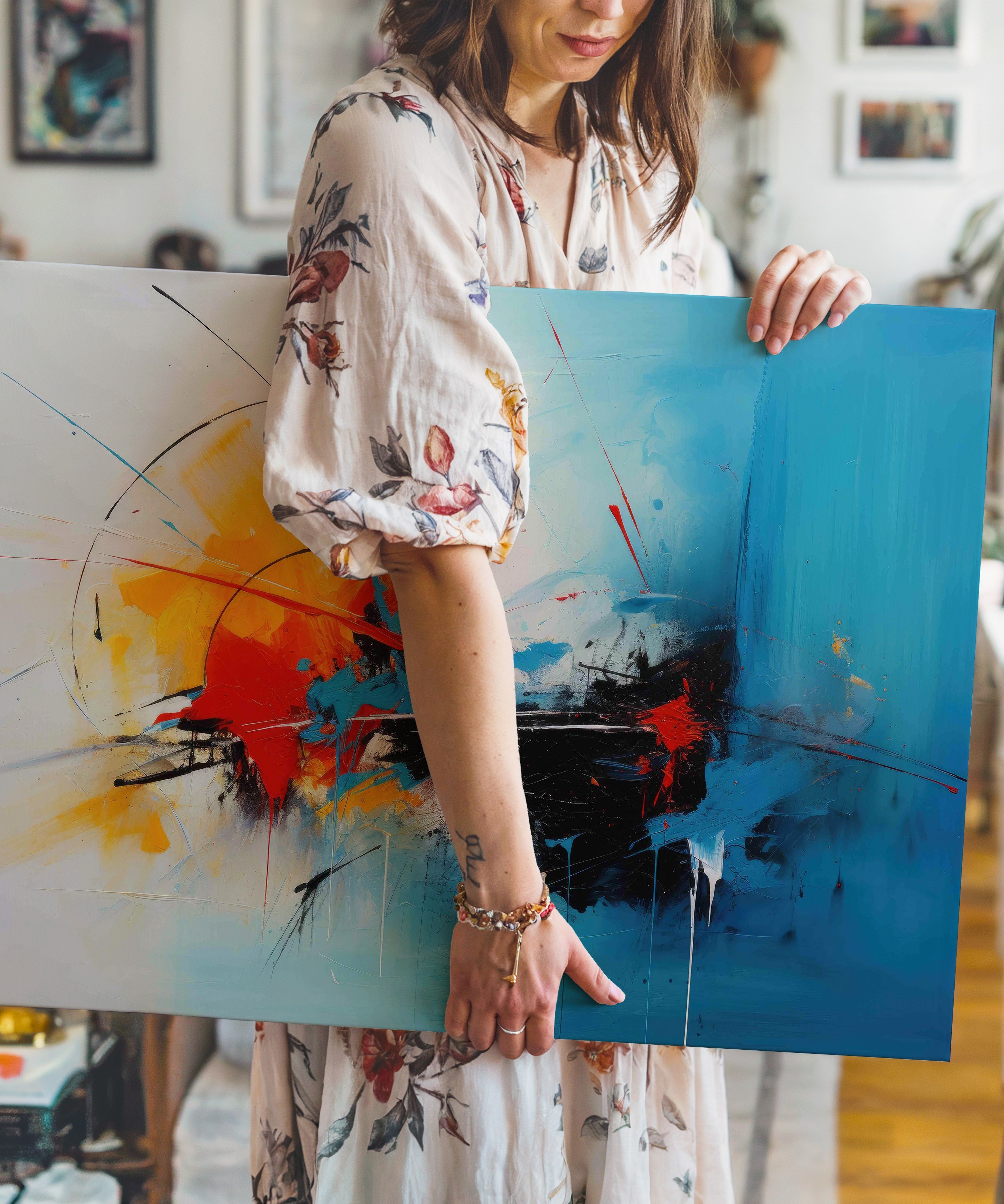 Güneşin İzleri | Yağlı Boya Dokulu Canvas Baskı
