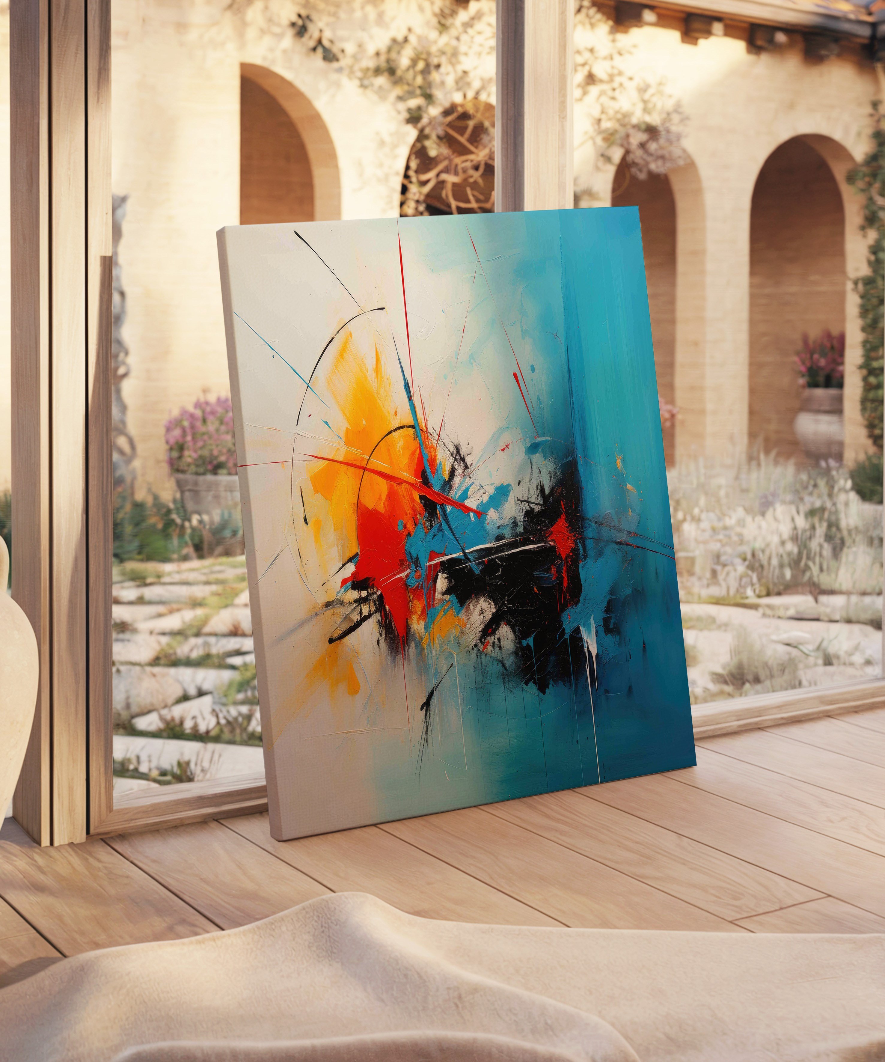 Güneşin İzleri | Yağlı Boya Dokulu Canvas Baskı