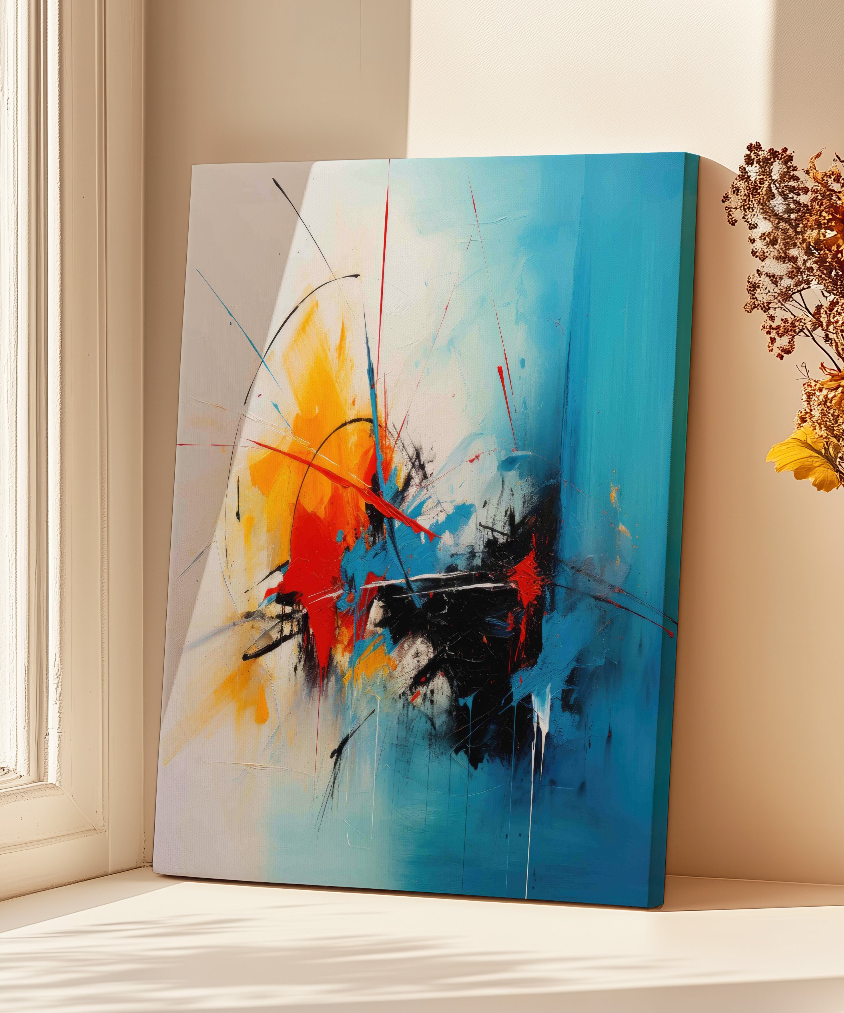 Güneşin İzleri | Yağlı Boya Dokulu Canvas Baskı