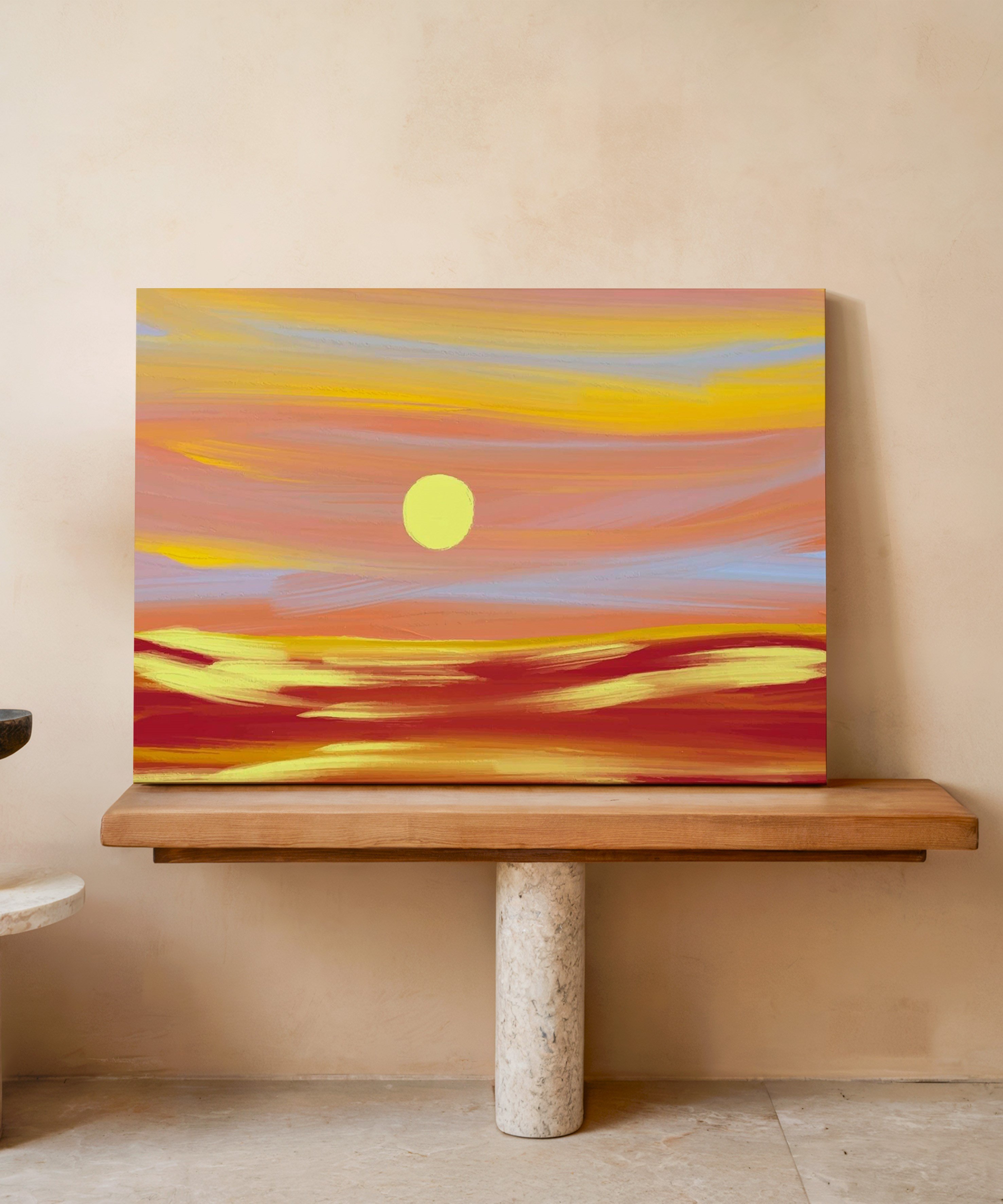 Günün İlk Işığı | Yağlı Boya Dokulu Canvas Baskı