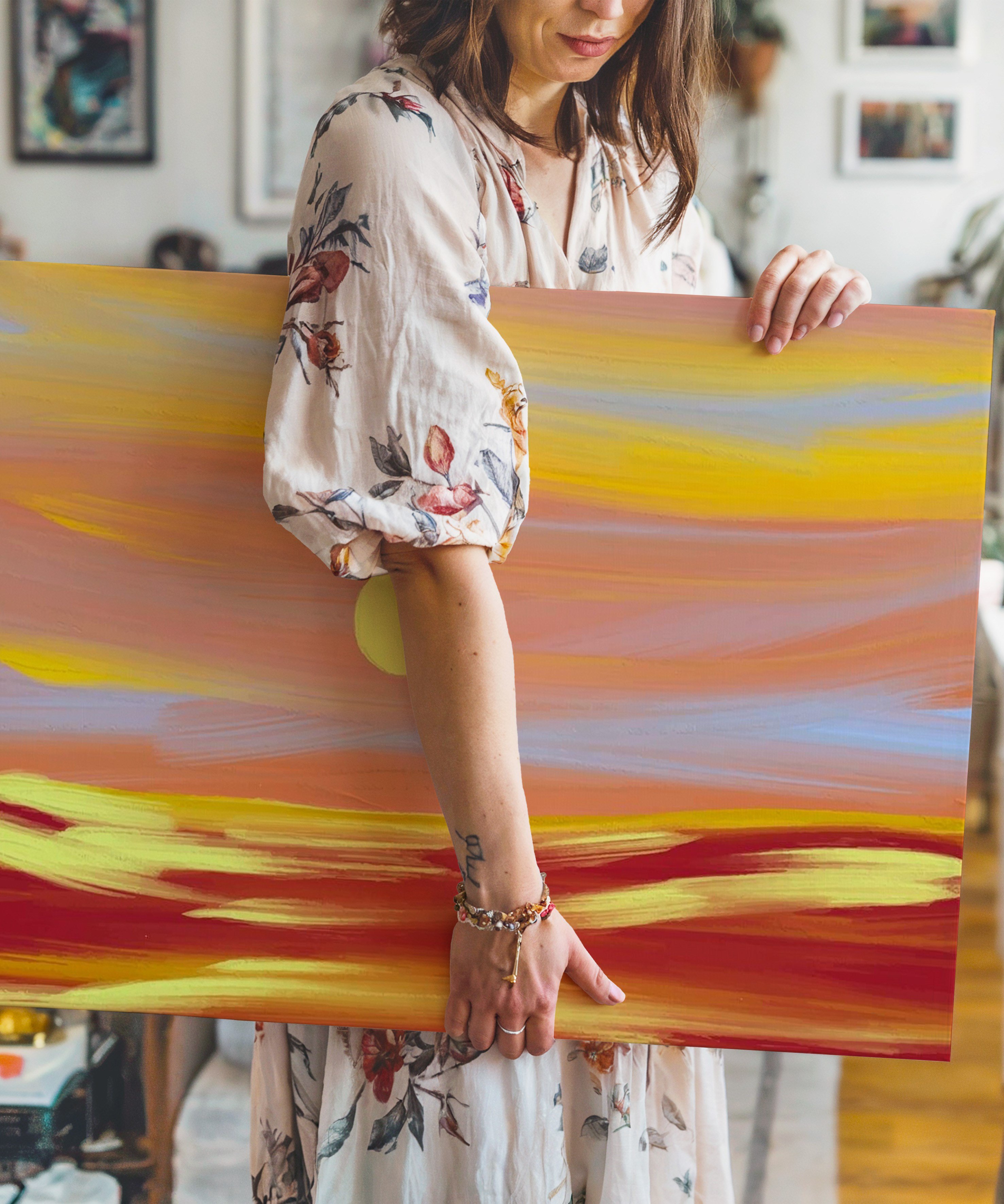 Günün İlk Işığı | Yağlı Boya Dokulu Canvas Baskı