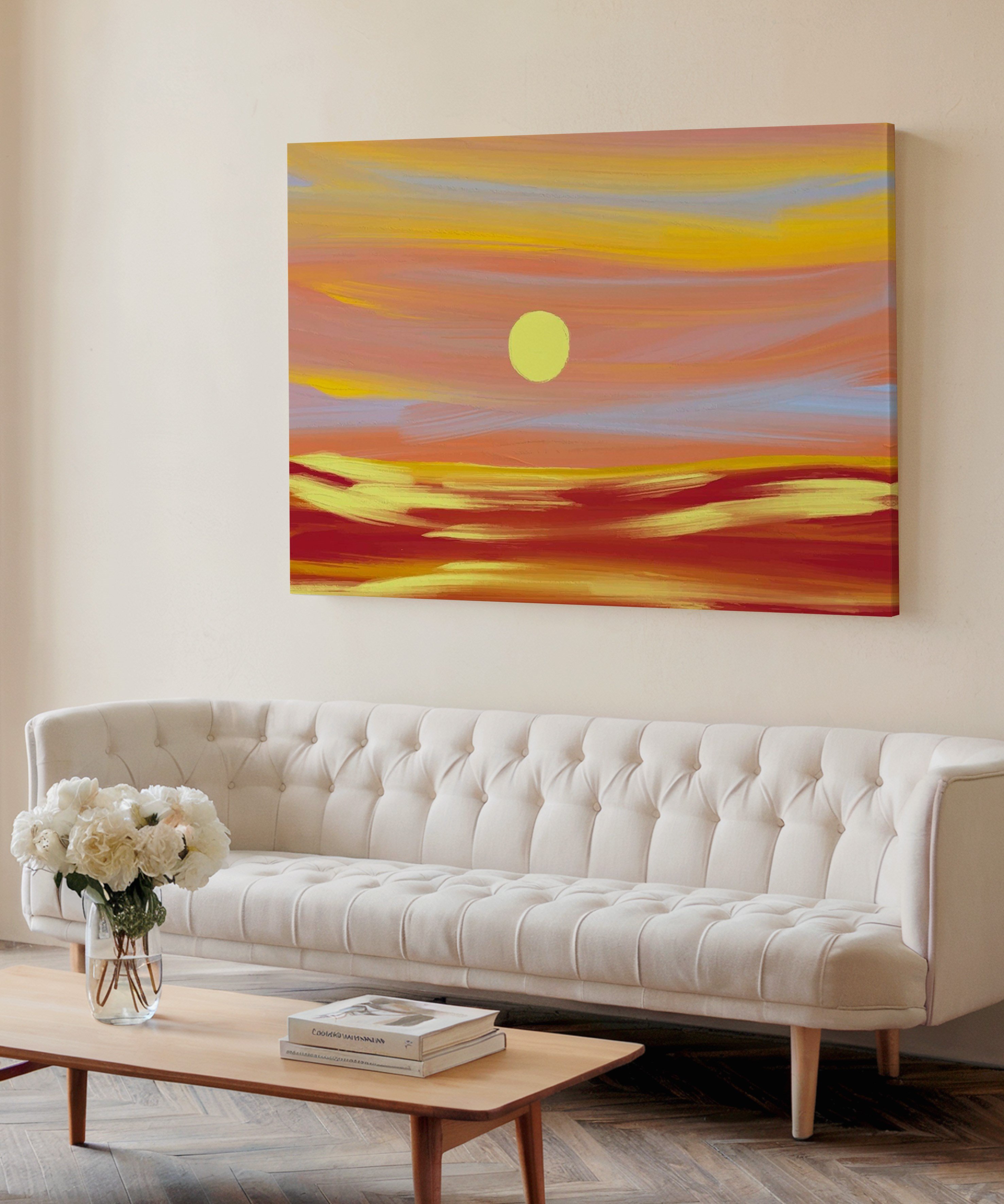 Günün İlk Işığı | Yağlı Boya Dokulu Canvas Baskı