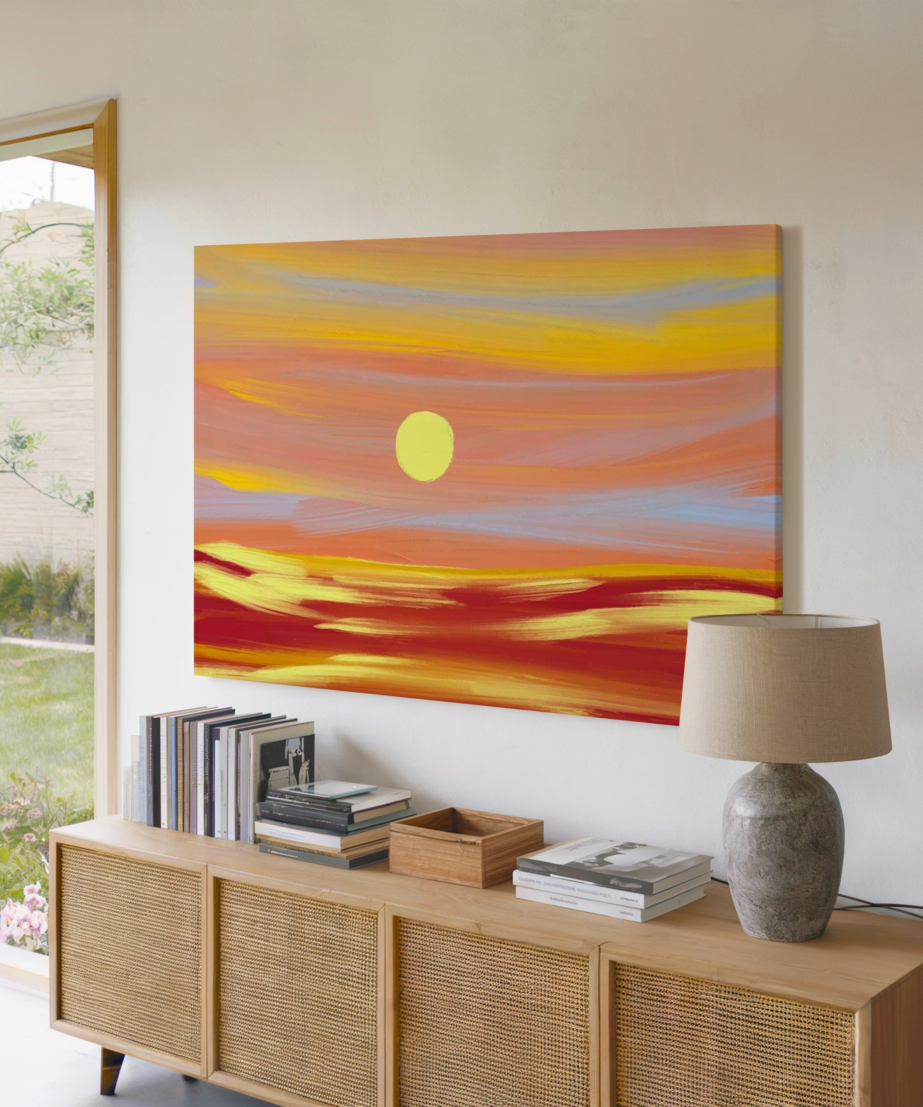 Günün İlk Işığı | Yağlı Boya Dokulu Canvas Baskı