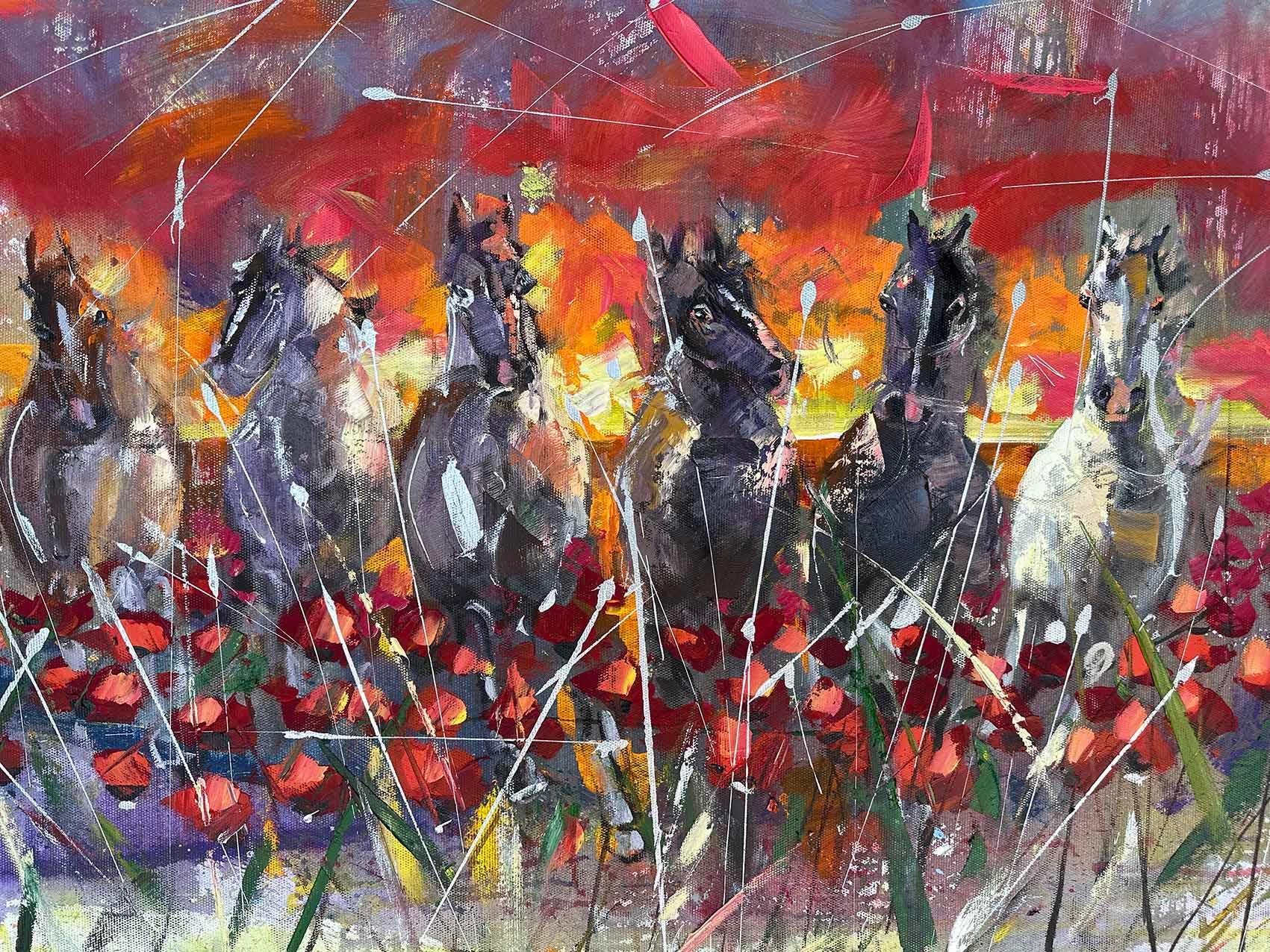 Heybetli Atlar | Yağlı Boya Tablo