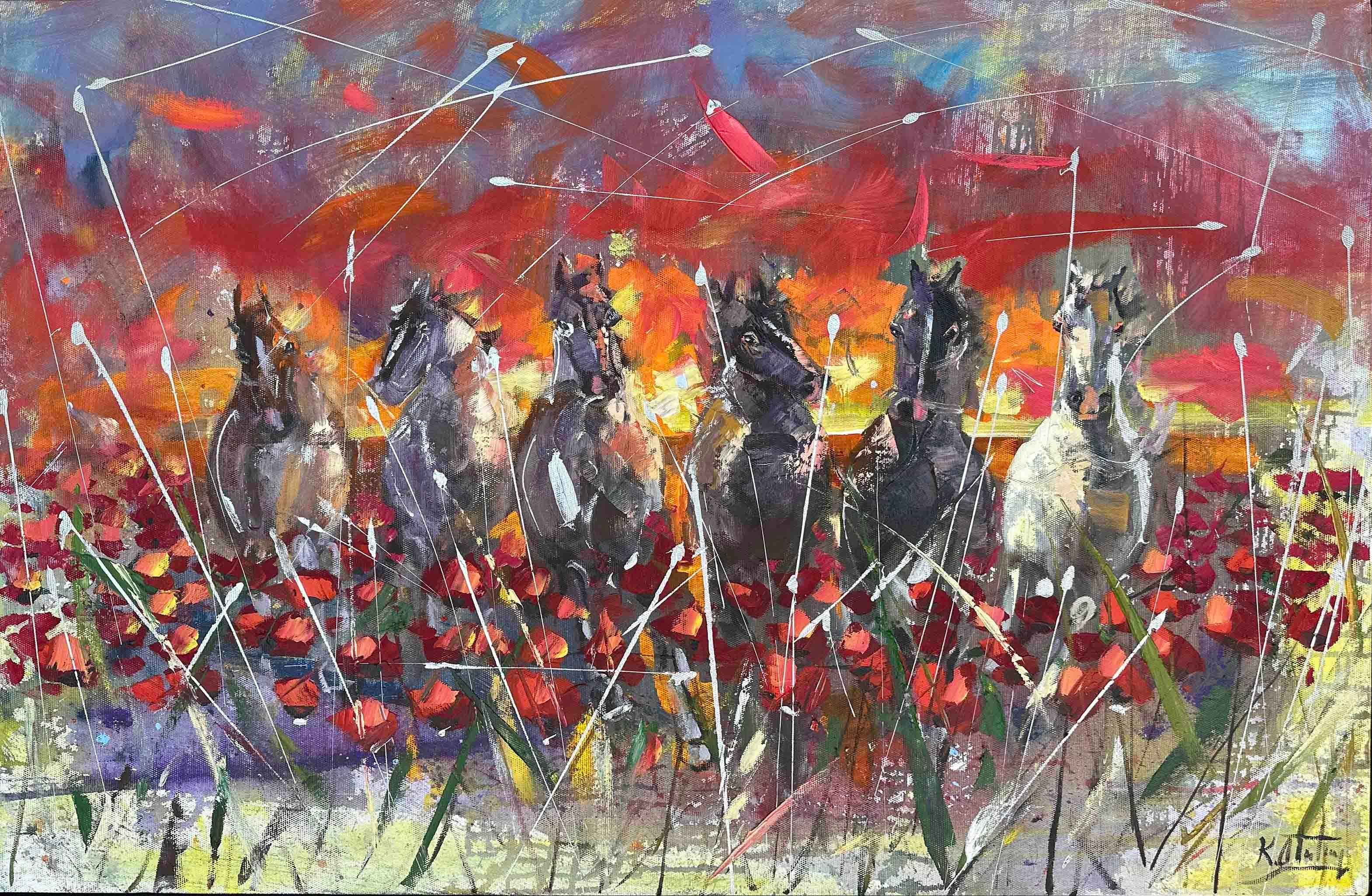 Heybetli Atlar | Yağlı Boya Tablo