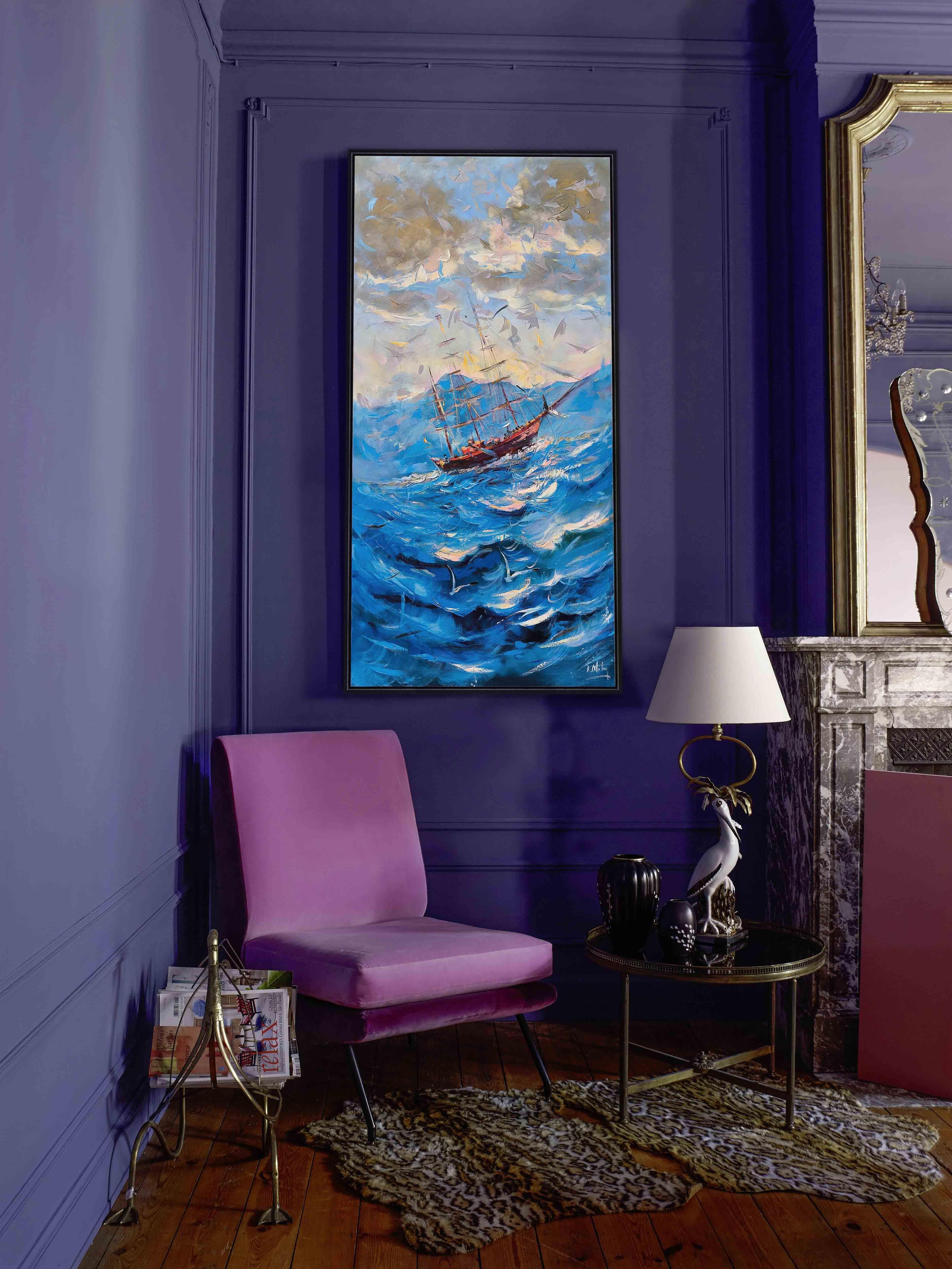 Heybetli Dalgalarda | Yağlı Boya Tablo