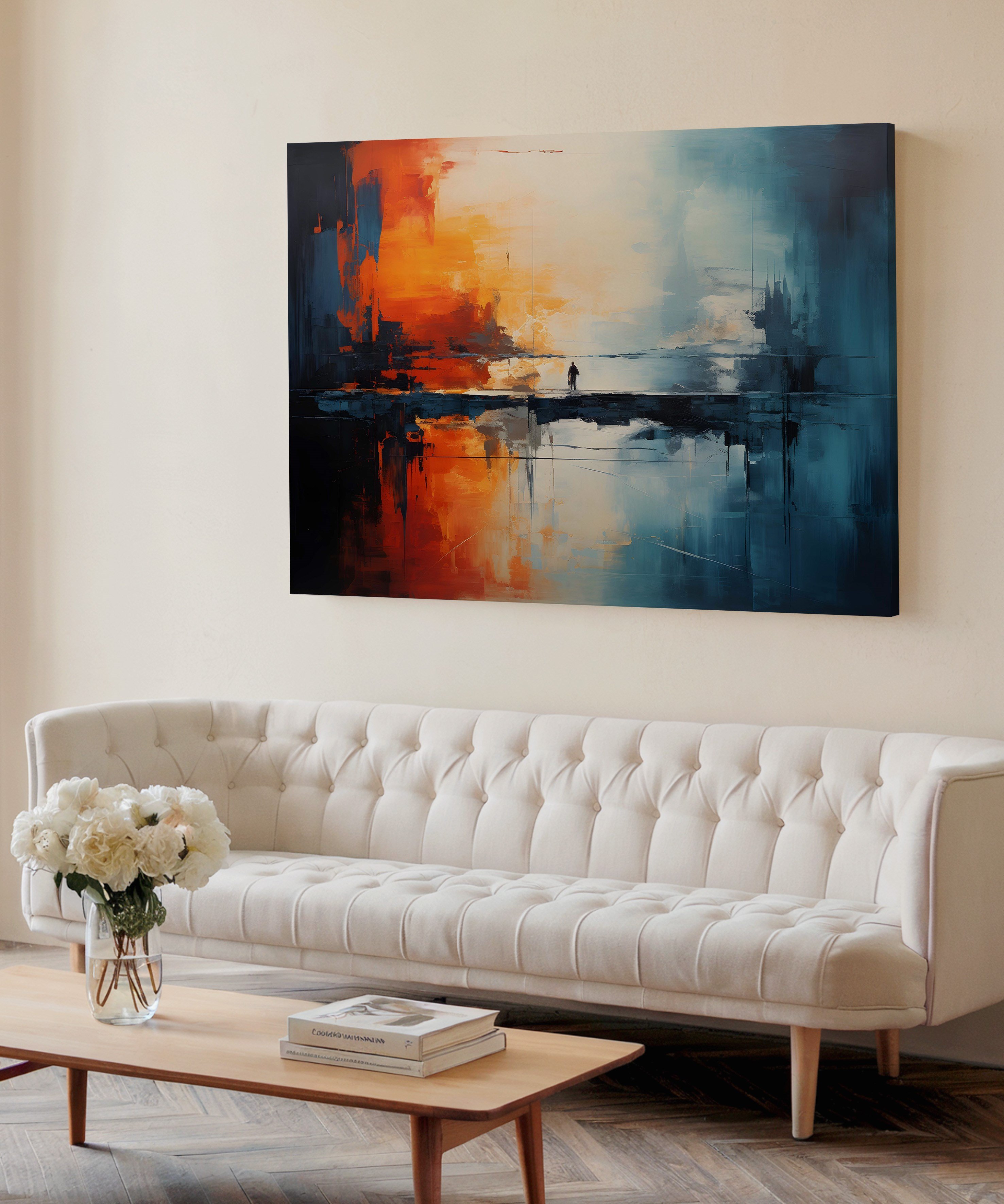 Hiçliğin Kıyısı | Yağlı Boya Dokulu Canvas Baskı