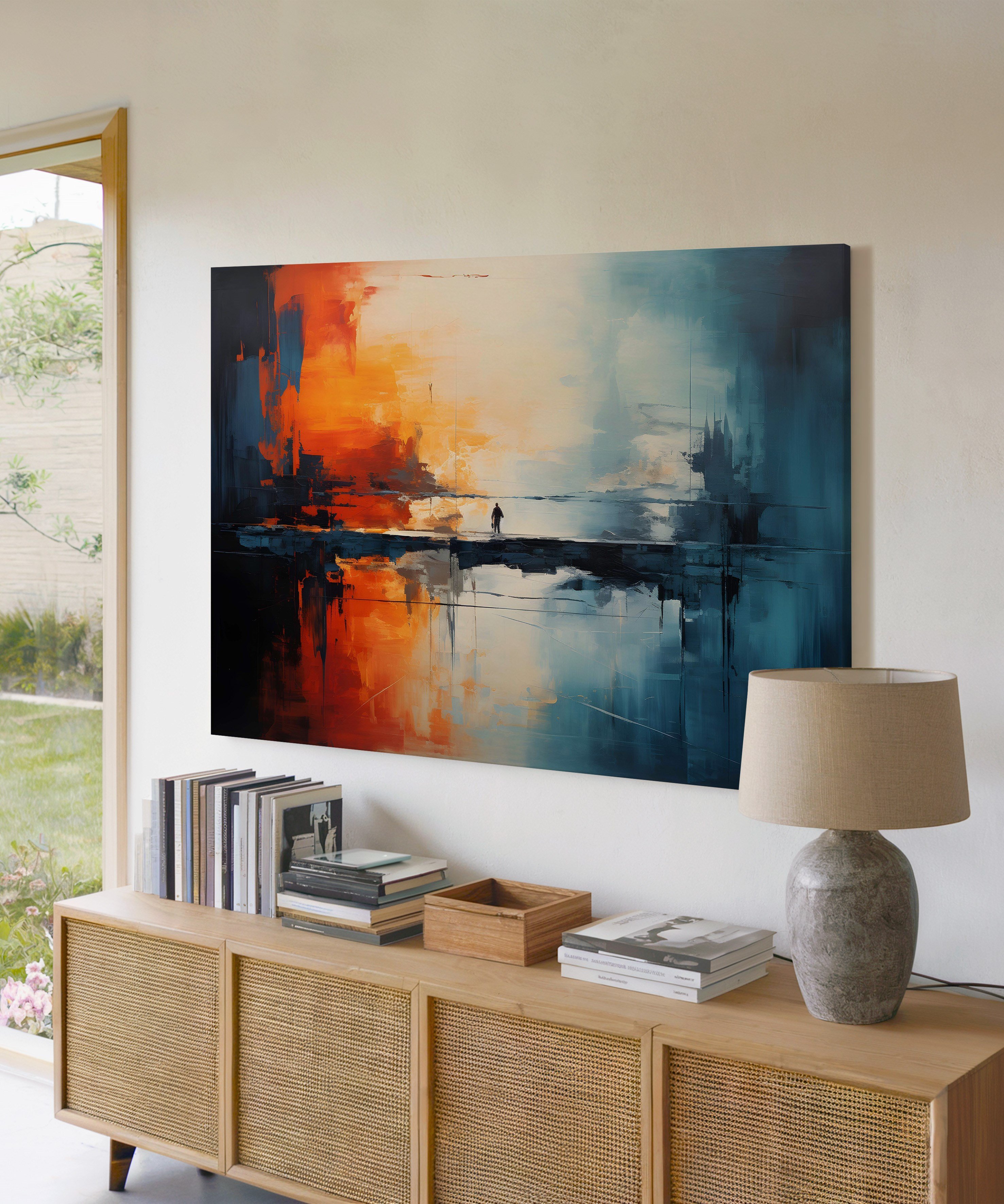 Hiçliğin Kıyısı | Yağlı Boya Dokulu Canvas Baskı