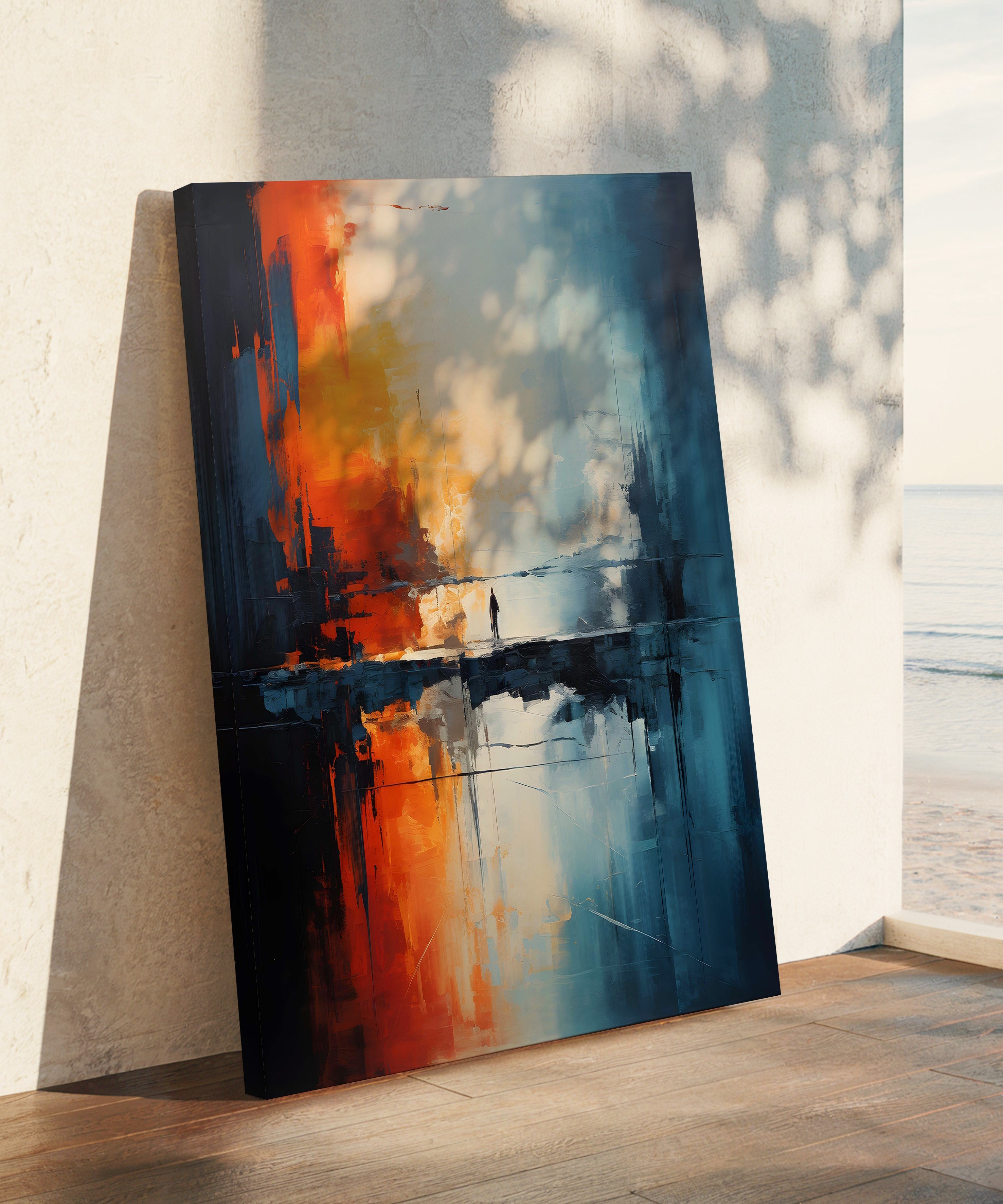 Hiçliğin Kıyısı | Yağlı Boya Dokulu Canvas Baskı