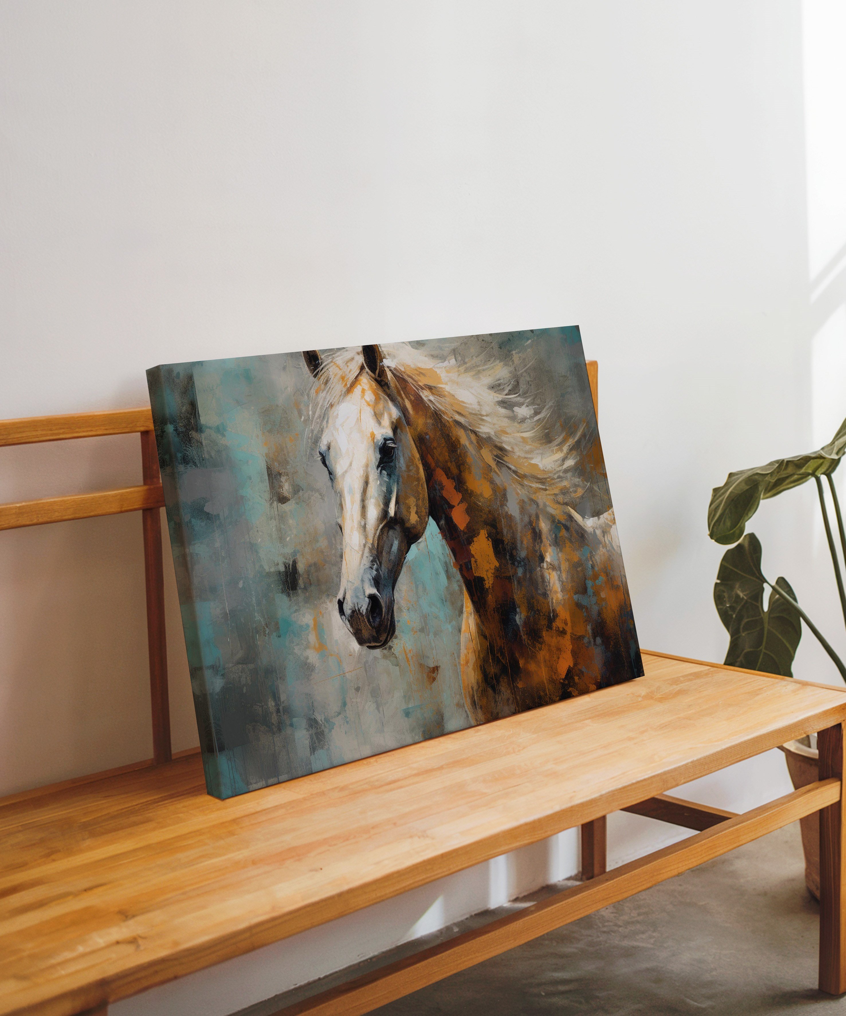 Horse Face | Yağlıboya dokulu canvas baskı