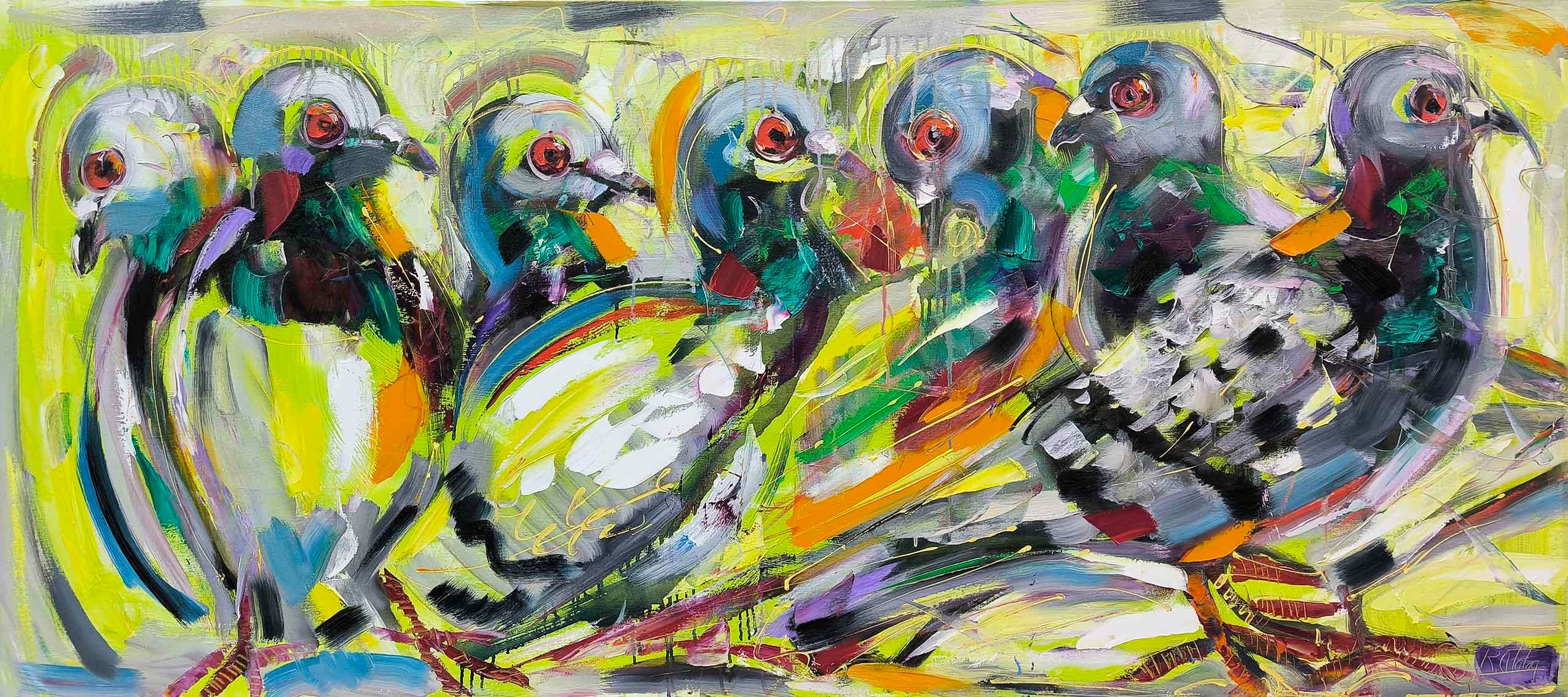 Huzur Güvercinleri | Yağlı Boya Tablo