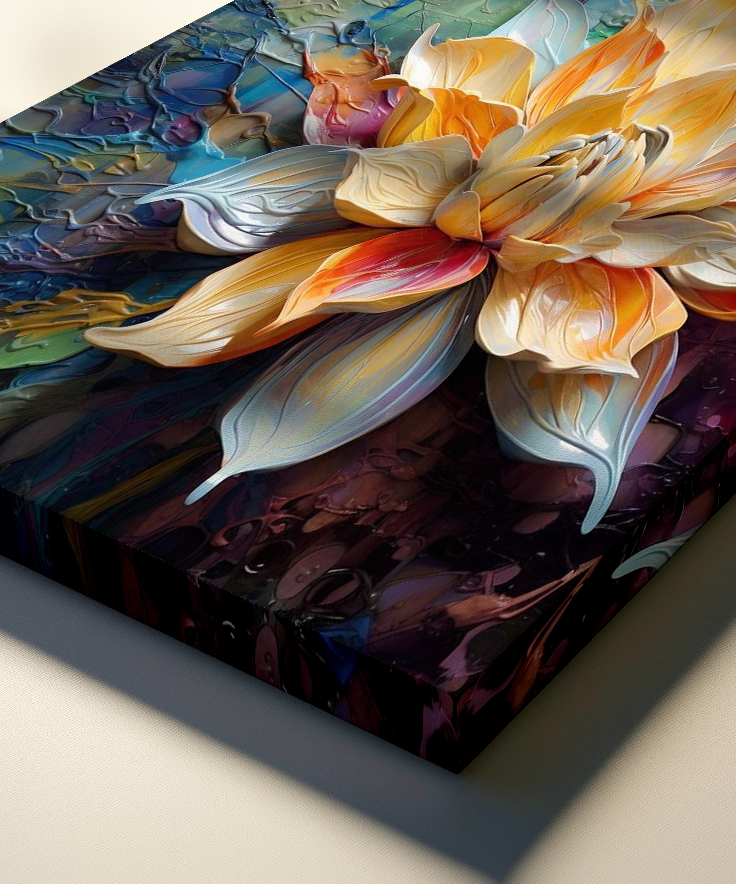 Işığın Çiçeği | Yağlı Boya Dokulu Canvas Baskı