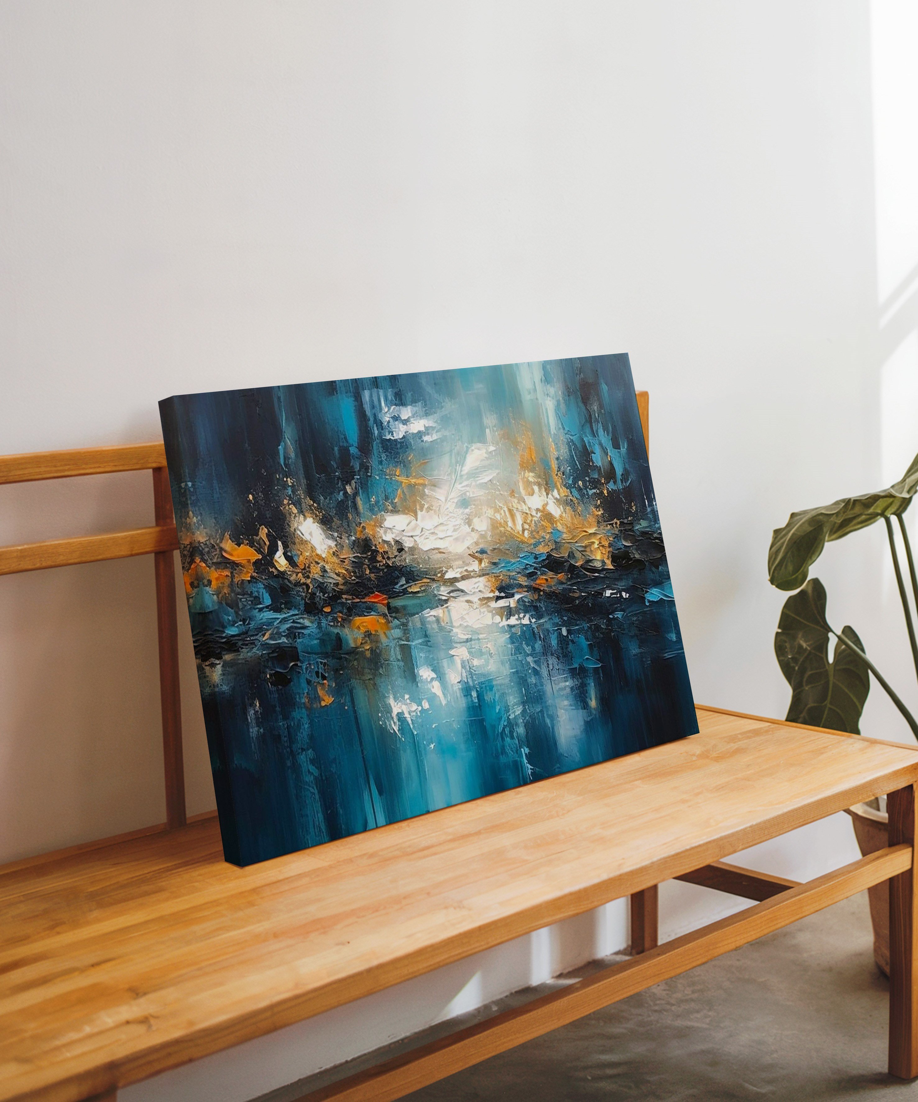 Işığın Kalbi | Yağlı Boya Dokulu Canvas Baskı
